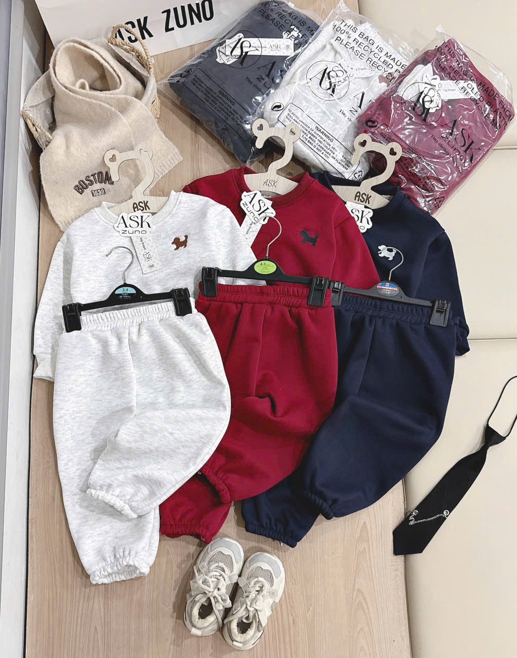 T025 - BỘ NỈ BÉ TRAI HAIDA THÊU CHÓ