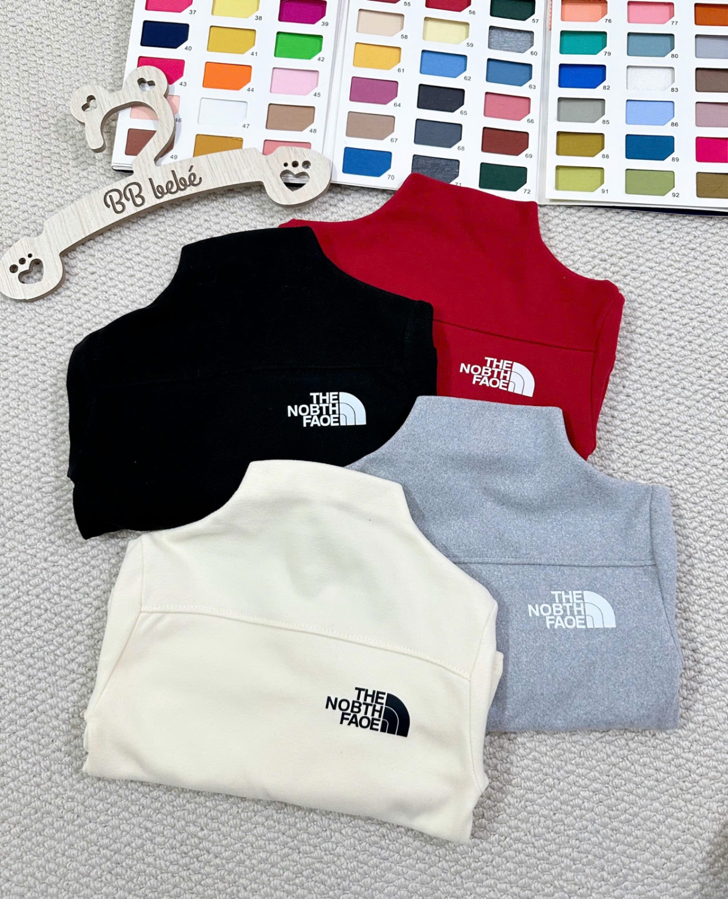 AB833 - SET 4 ÁO BÉ TRAI ZIP LÔNG THE NORTH FACE
