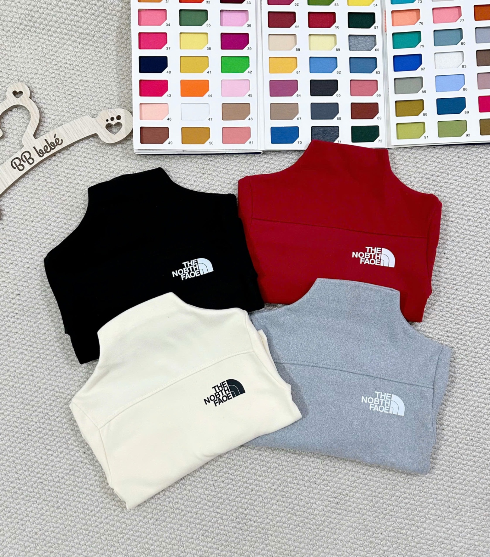 AB833 - SET 4 ÁO BÉ TRAI ZIP LÔNG THE NORTH FACE
