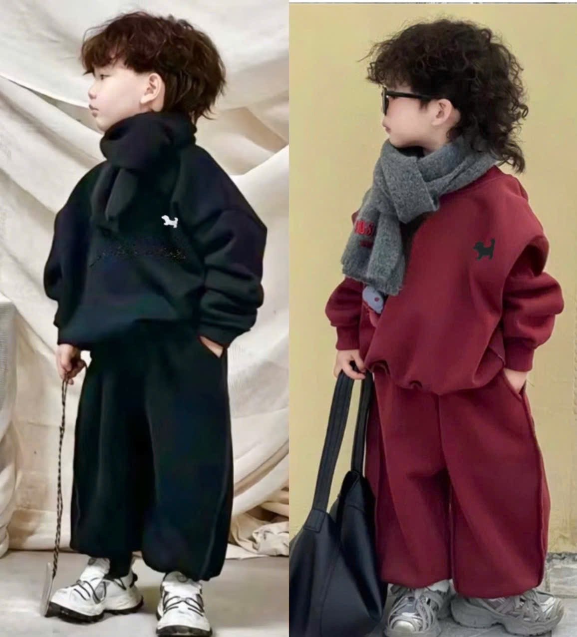 T025 - BỘ NỈ BÉ TRAI HAIDA THÊU CHÓ