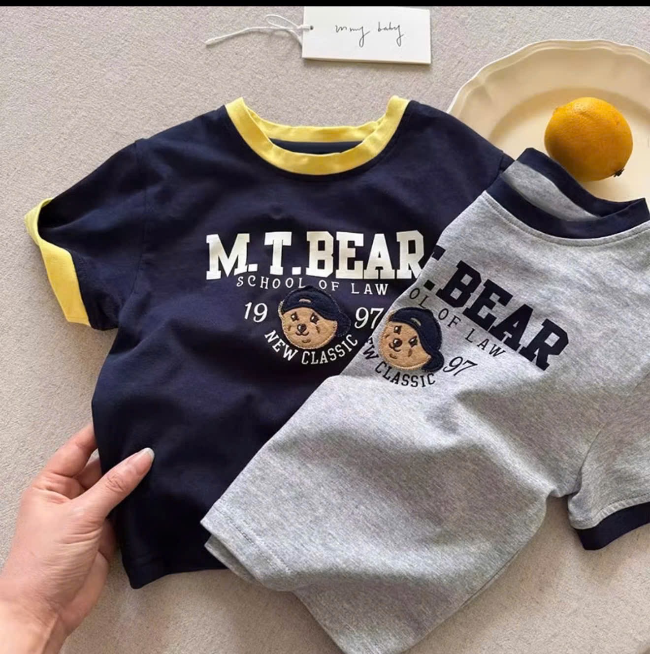 AB834 - SET 3 ÁO BÉ TRAI CỘC TAY MTBEAR 1997