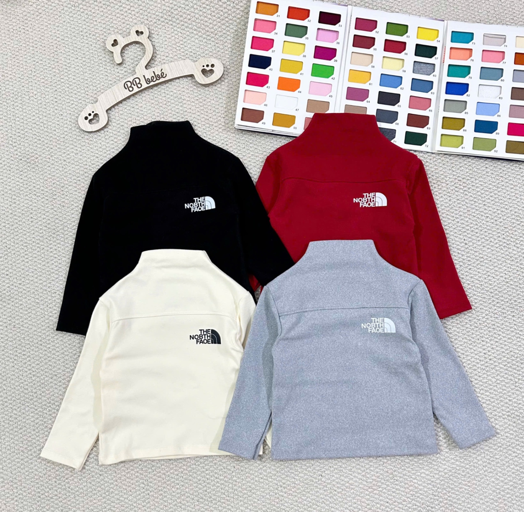 AB833 - SET 4 ÁO BÉ TRAI ZIP LÔNG THE NORTH FACE