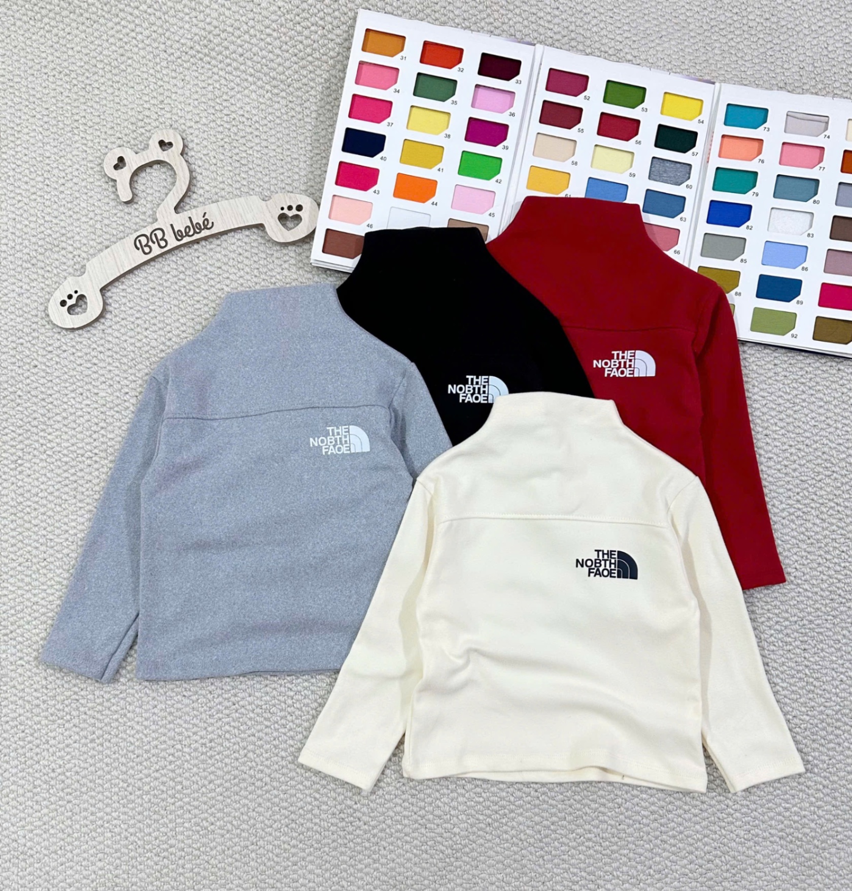 AB833 - SET 4 ÁO BÉ TRAI ZIP LÔNG THE NORTH FACE