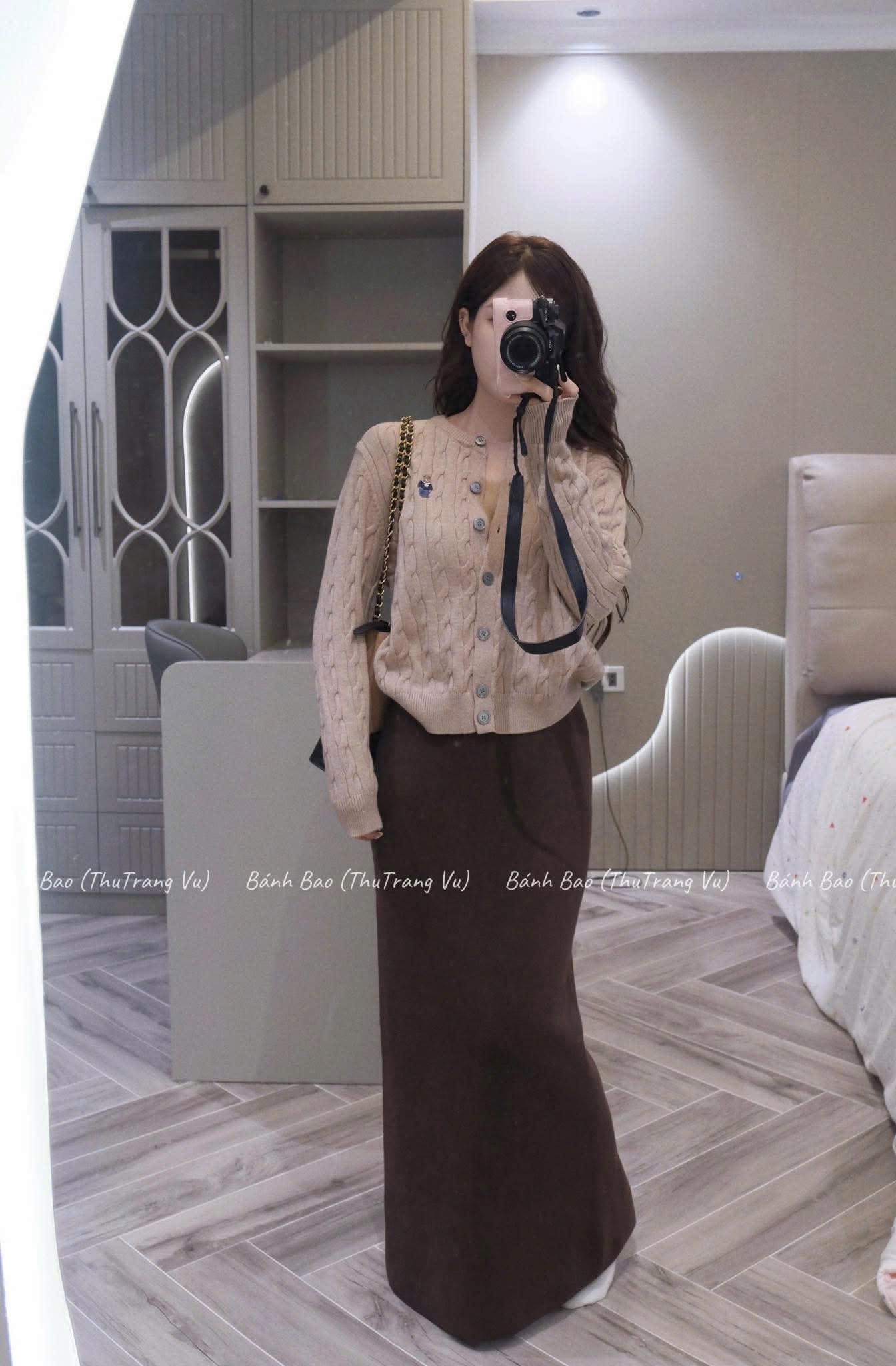 CV164 - CHÂN VÁY QCCC LEN THỎ XỊN DÀI 90cm