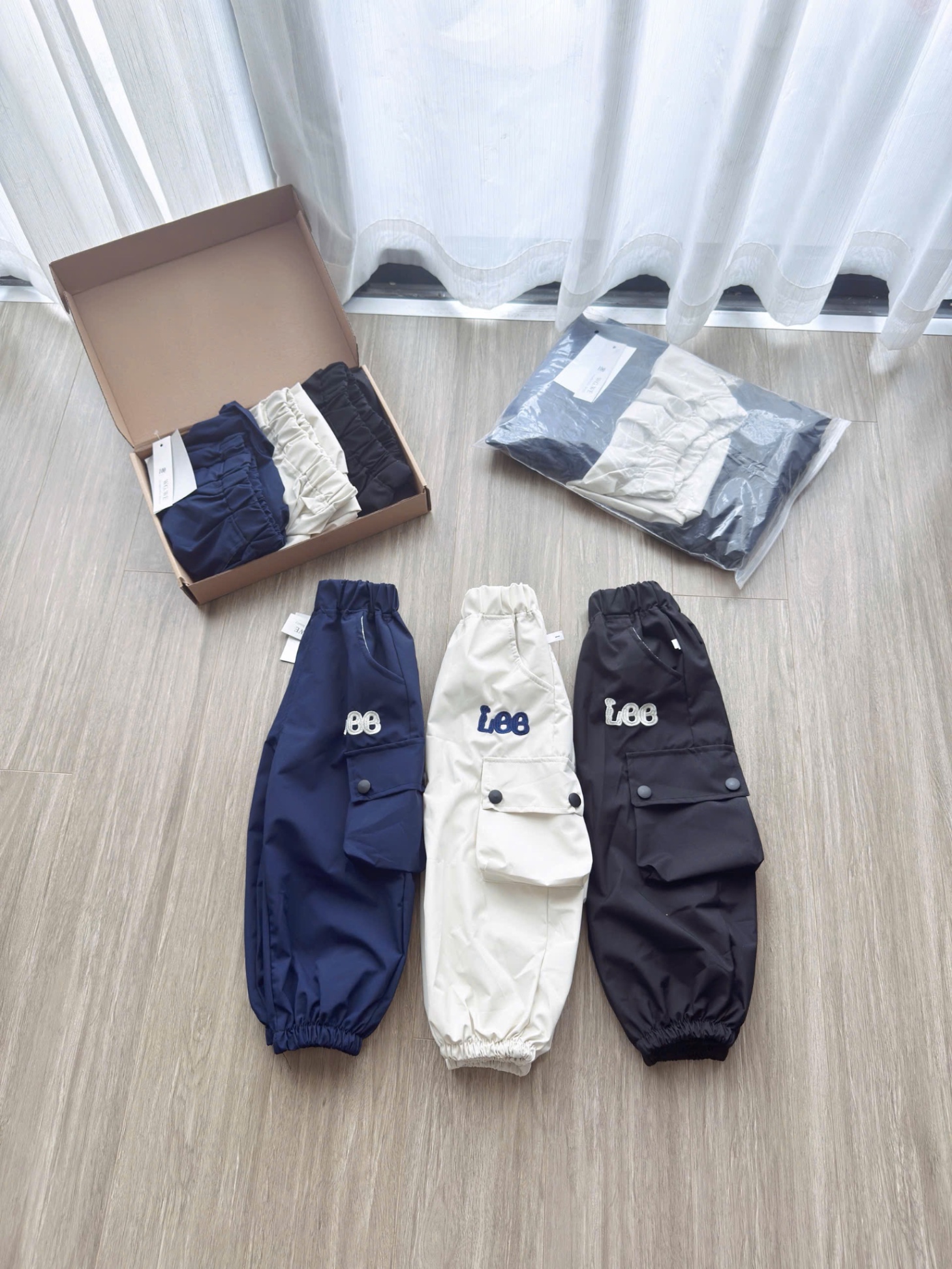 QB356 - SET 3 QUẦN BOMBER BÉ TRAI TÚI HỘP THÊU Lee