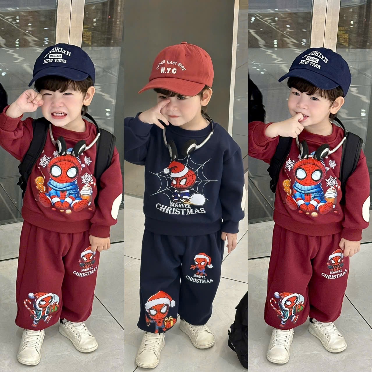 T031 - BỘ NỈ BÉ TRAI NOEL NHỆN SPIDERMAN