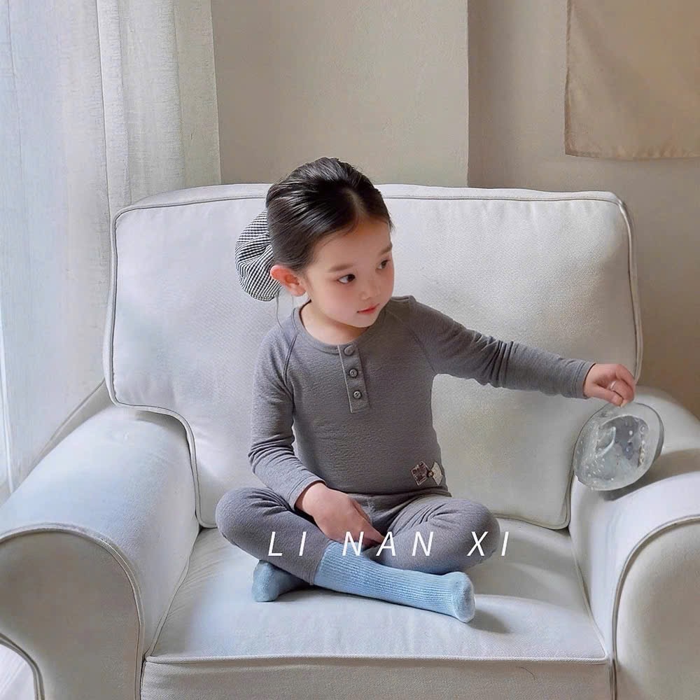 G826 - SET 3 BỘ BÉ GÁI ZIP LÔNG CỔ CÚC xám tím be