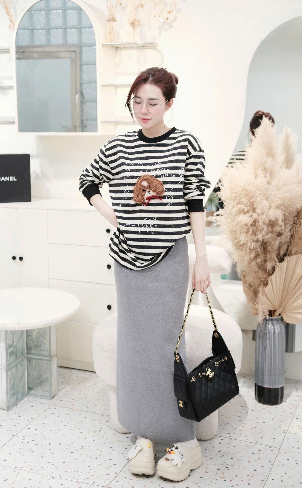 CV164 - CHÂN VÁY QCCC LEN THỎ XỊN DÀI 90cm