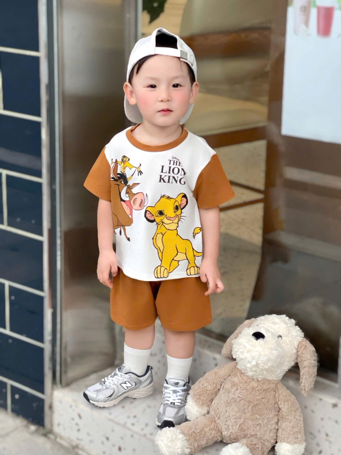T030 - SET 2 BỘ ĐÙI BÉ TRAI LION KING nâu xanh