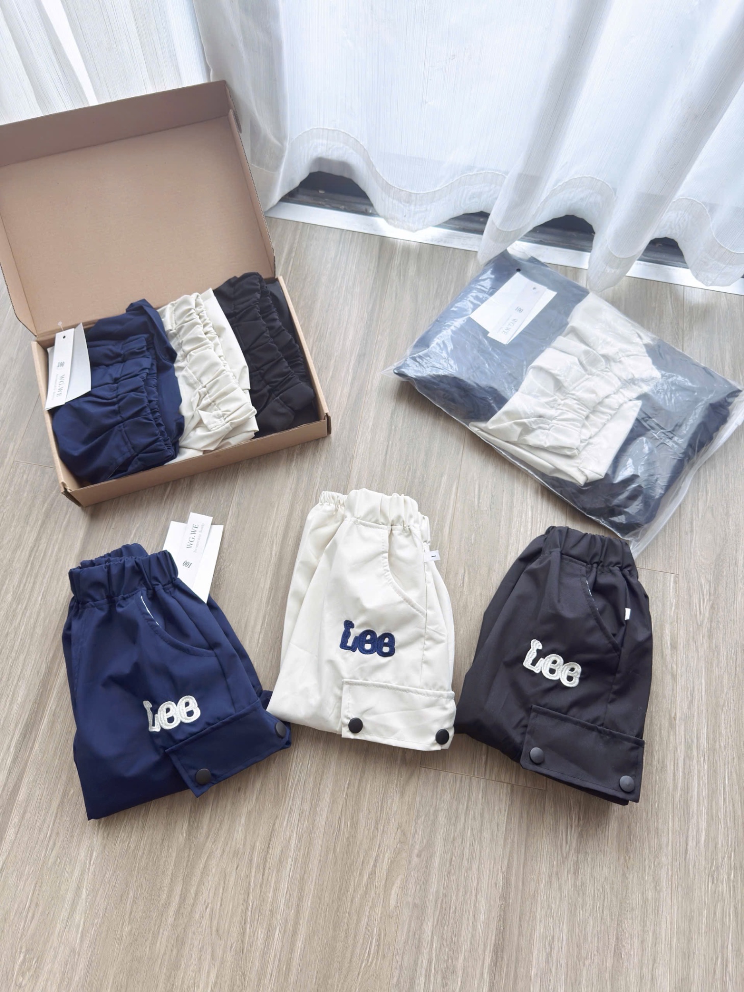 QB356 - SET 3 QUẦN BOMBER BÉ TRAI TÚI HỘP THÊU Lee