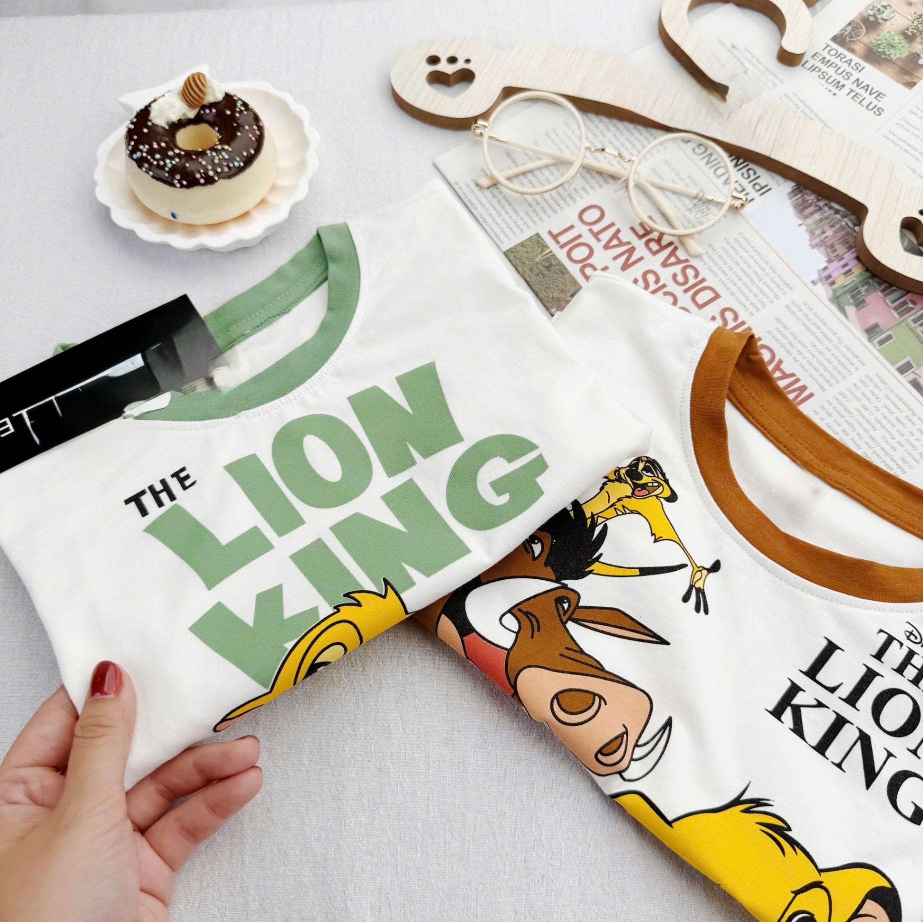 T030 - SET 2 BỘ ĐÙI BÉ TRAI LION KING nâu xanh