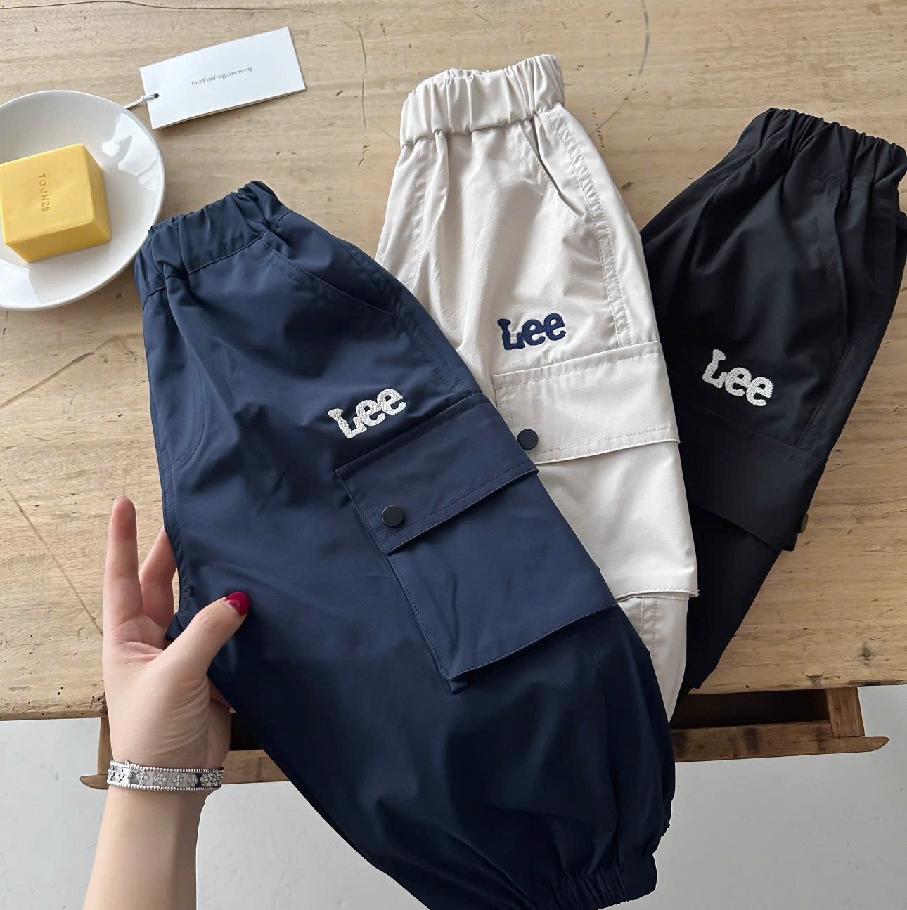 QB356 - SET 3 QUẦN BOMBER BÉ TRAI TÚI HỘP THÊU Lee