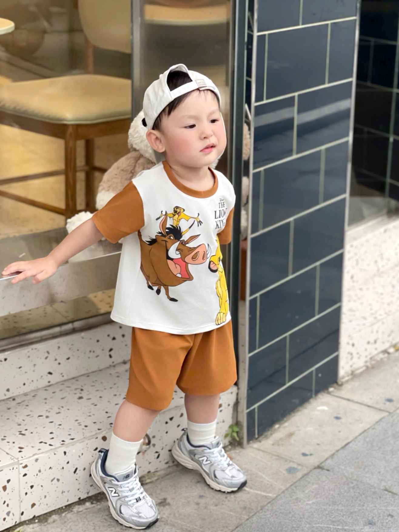 T030 - SET 2 BỘ ĐÙI BÉ TRAI LION KING nâu xanh