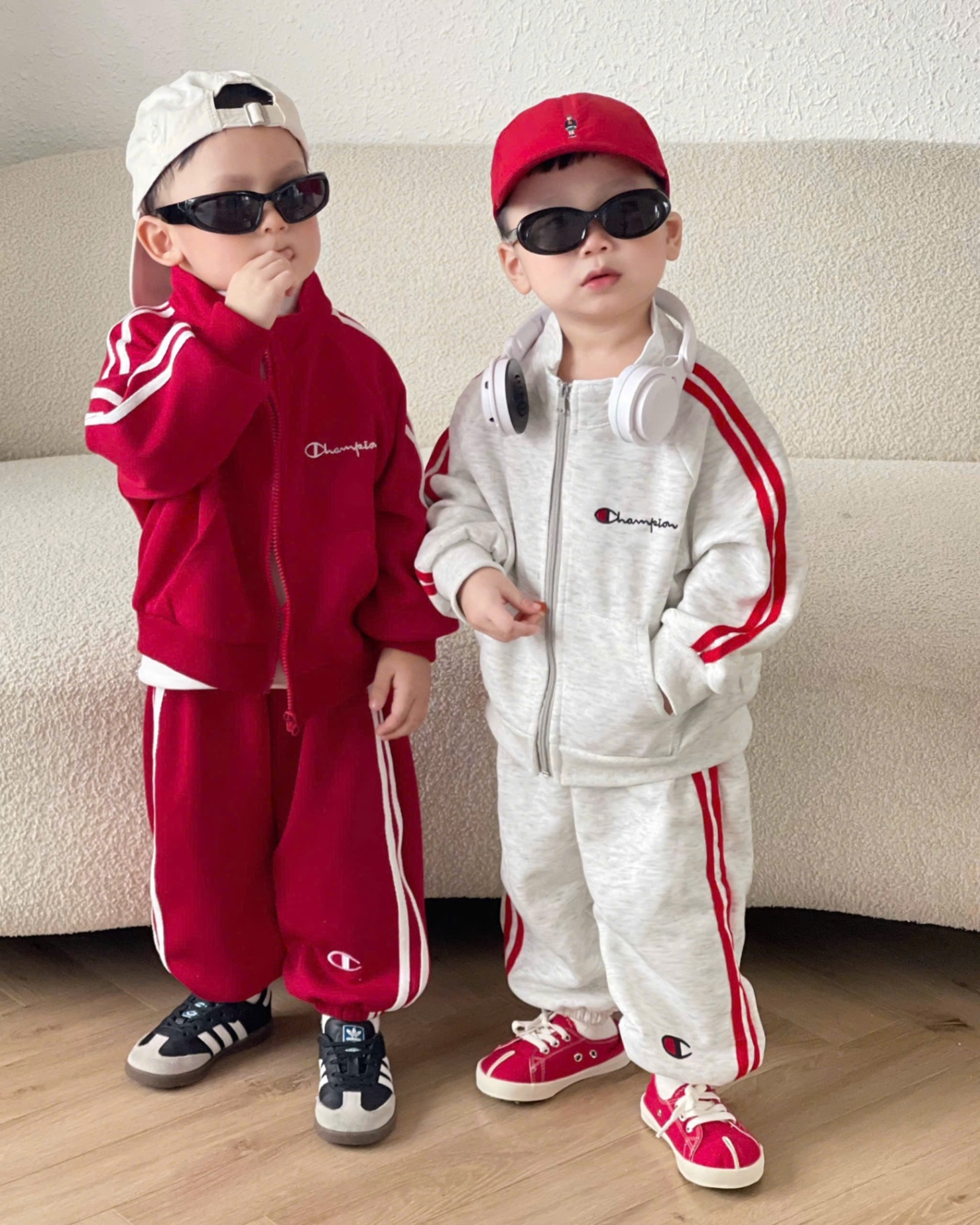 T035 - BỘ NỈ KHOÁ BÉ TRAI THÊU CHAMPION CHẠY SỌC