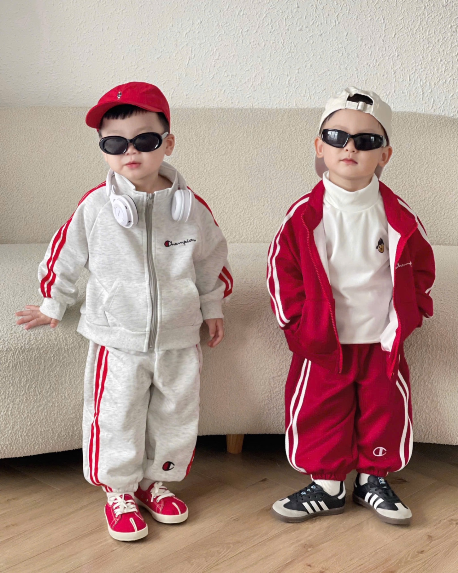 T035 - BỘ NỈ KHOÁ BÉ TRAI THÊU CHAMPION CHẠY SỌC