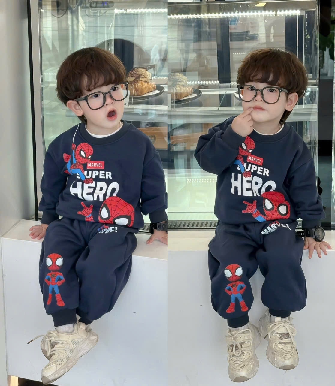 T040 - BỘ NỈ COTTON BÉ TRAI SUPER HERO