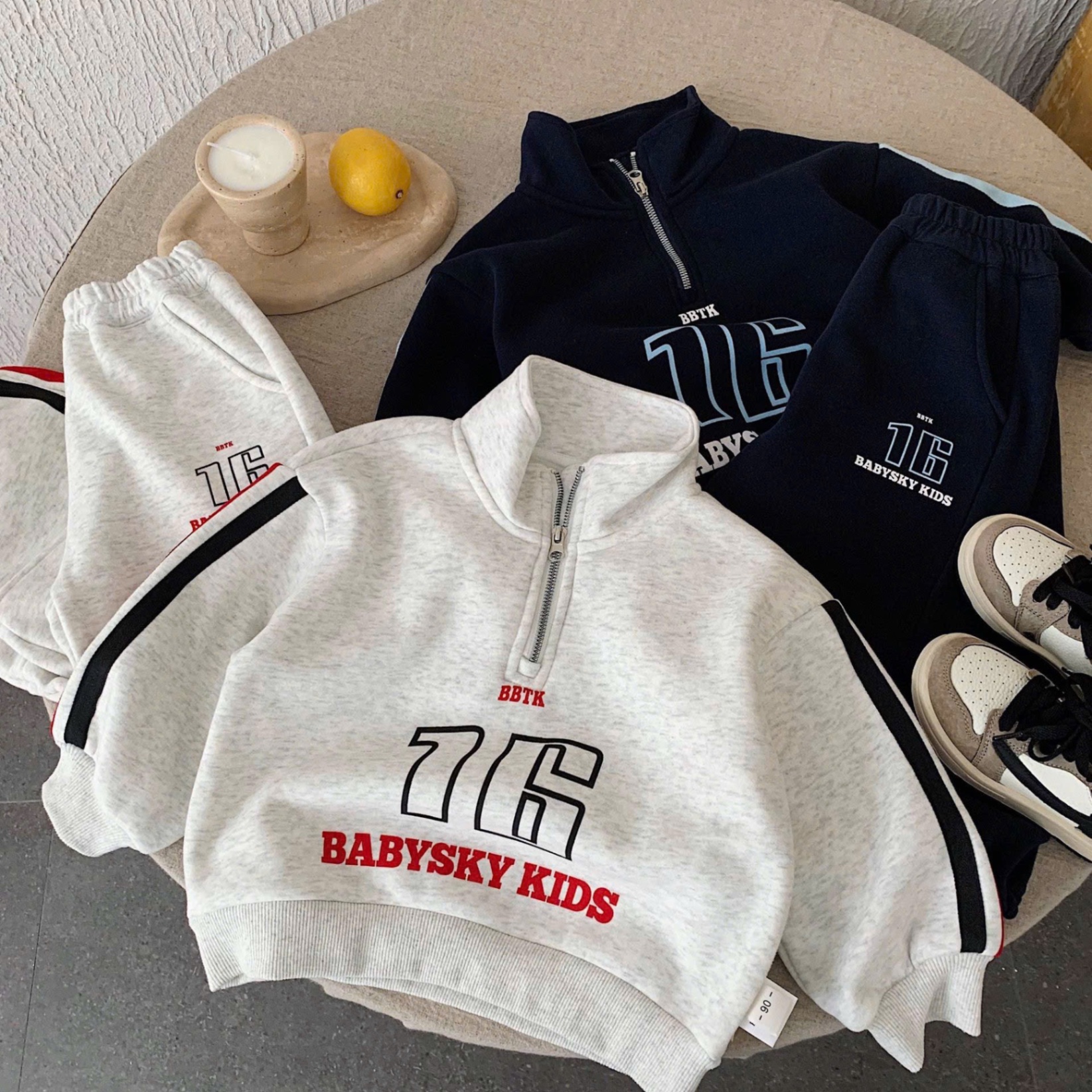 T049 - BỘ NỈ BÉ TRAI HAIDA CỔ KHOÁ 16 BABYSKY