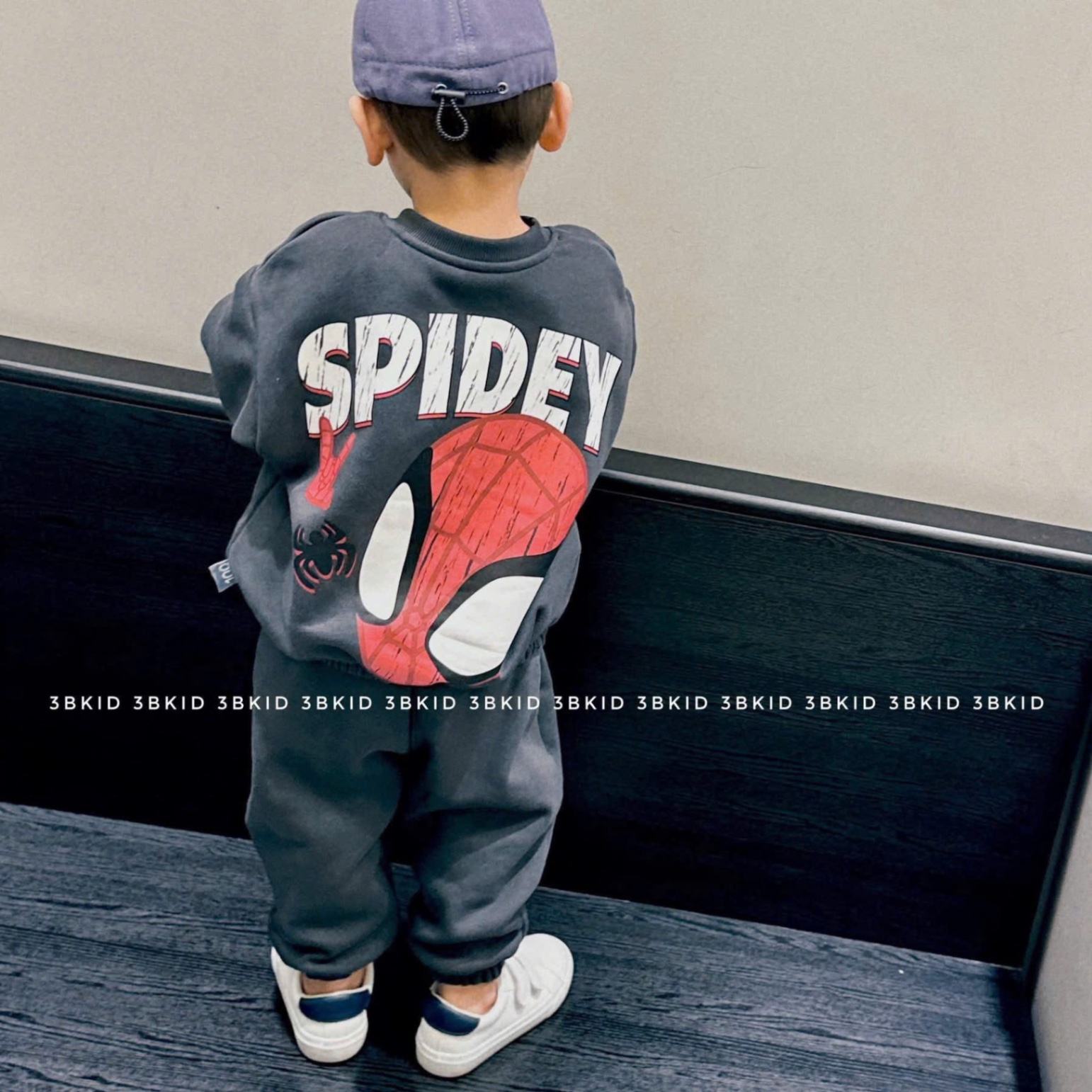 T045 - BỘ NỈ BÉ TRAI HAIDA NHỆN XAM SPIDEY