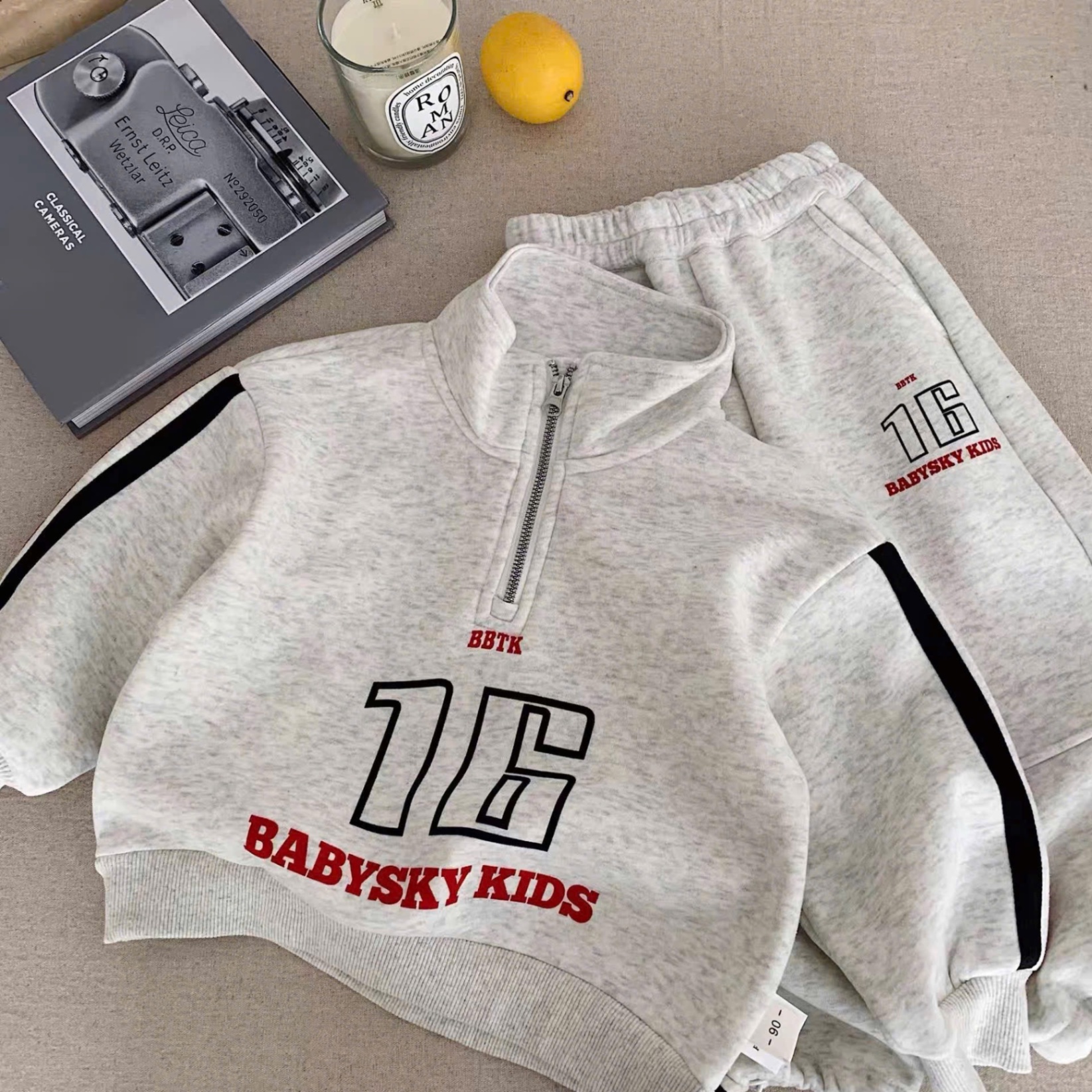 T049 - BỘ NỈ BÉ TRAI HAIDA CỔ KHOÁ 16 BABYSKY