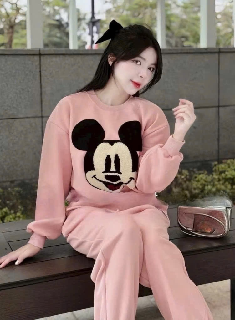 S233 - BỘ NỮ HAIDA THÊU MICKEY XÙ