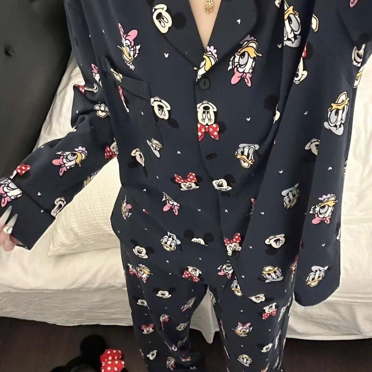 S236 - BỘ PYJAMA NỮ THAN MICKEY DÀI TAY