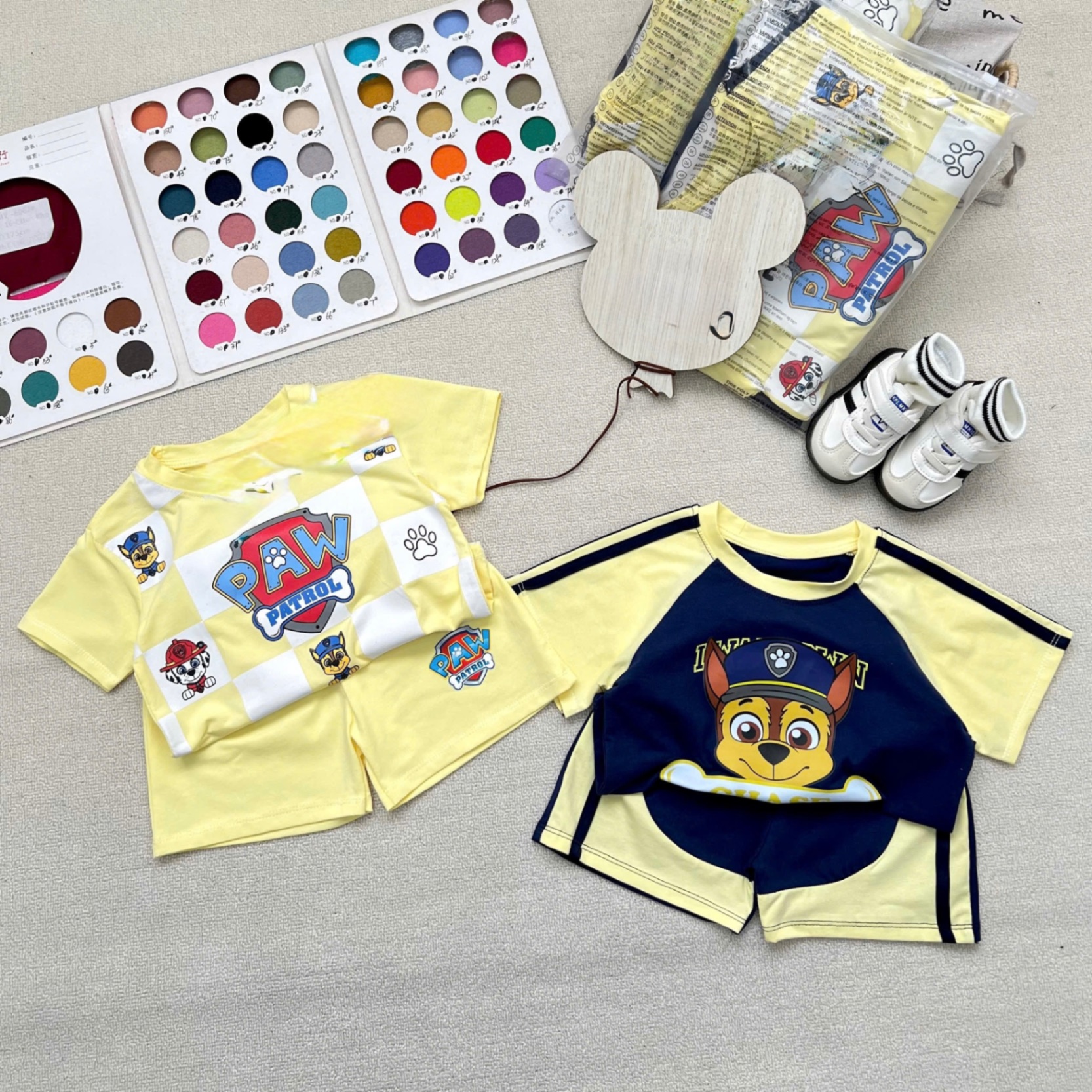 T061 - SET 2 BỘ ĐÙI BÉ TRAI PAW PATROL đen vàng