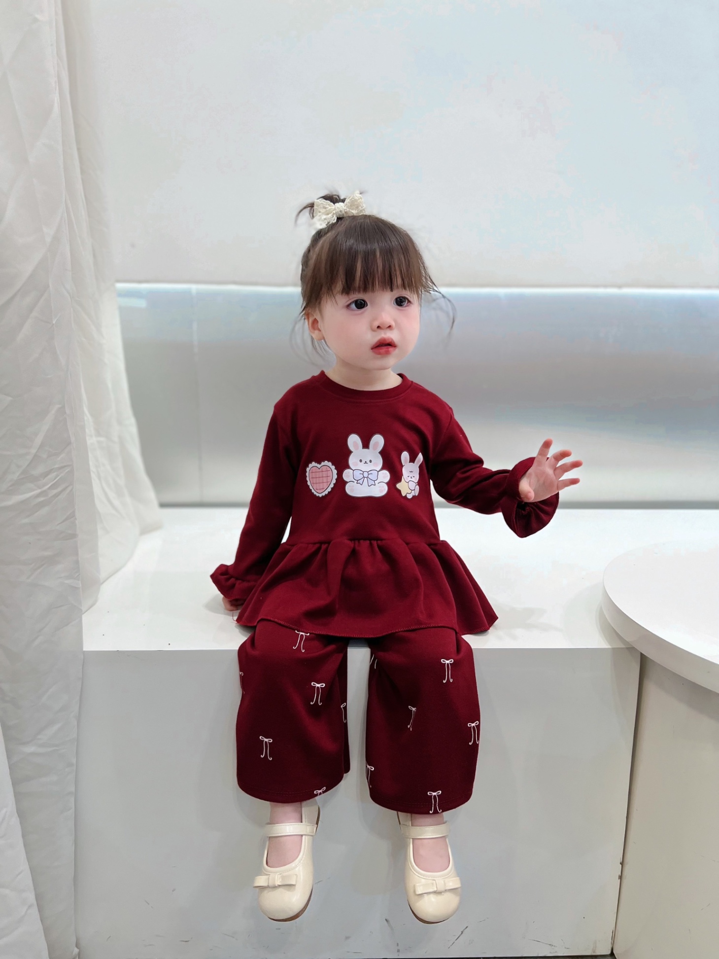 G846 - BỘ BÉ GÁI TĂM THỎ BABYDOLL THỎ VOI GẤU