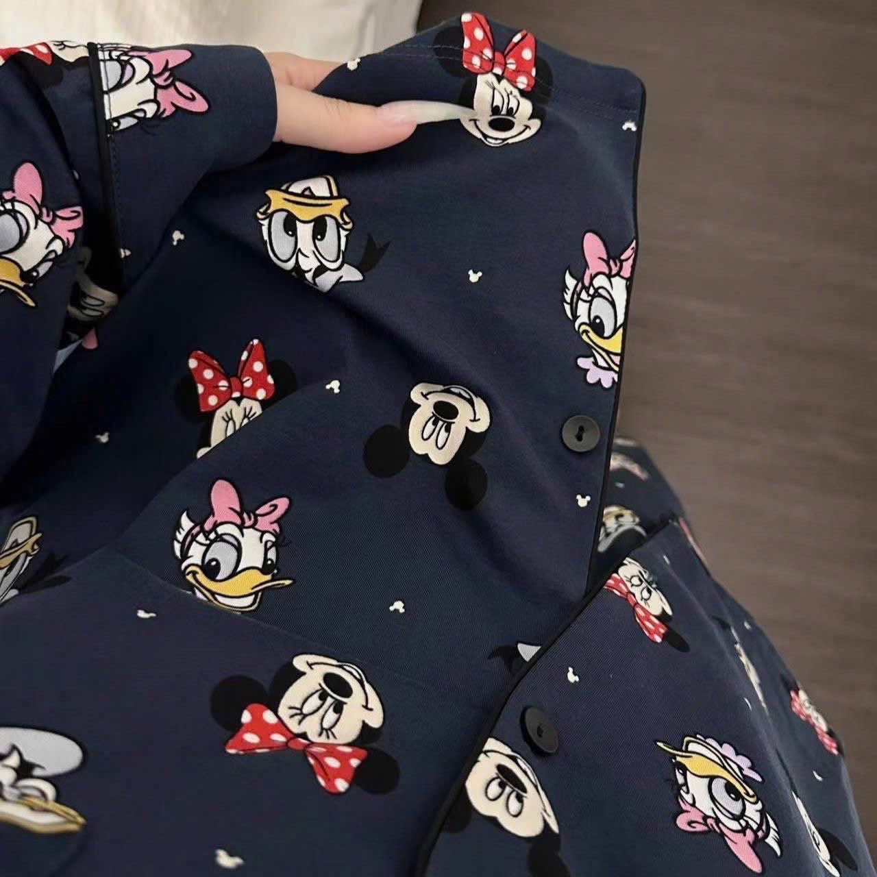 S236 - BỘ PYJAMA NỮ THAN MICKEY DÀI TAY