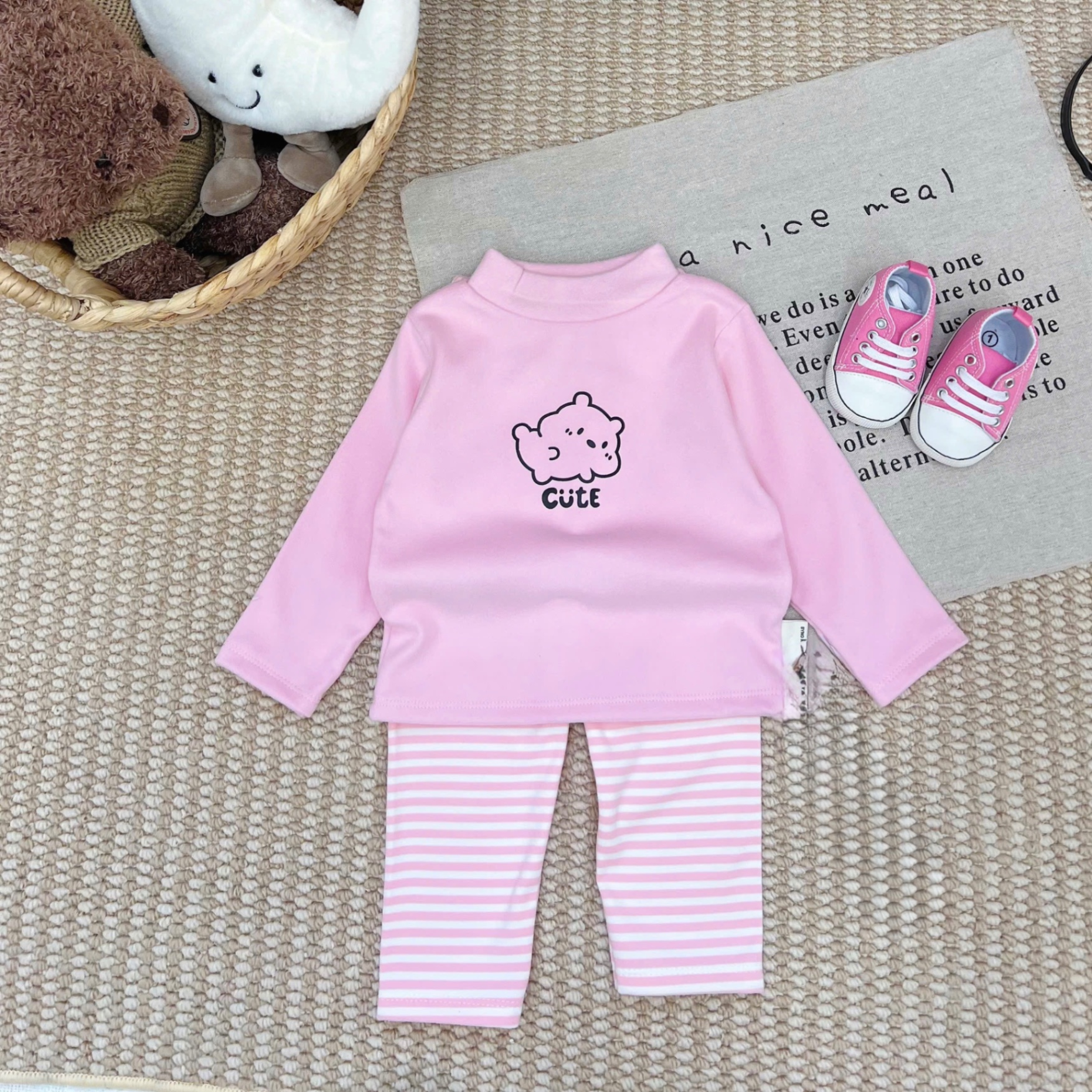 T056 - SET 2 BỘ ZIP LÔNG BÉ CHÓ CUTE BÉ TRAI GÁI