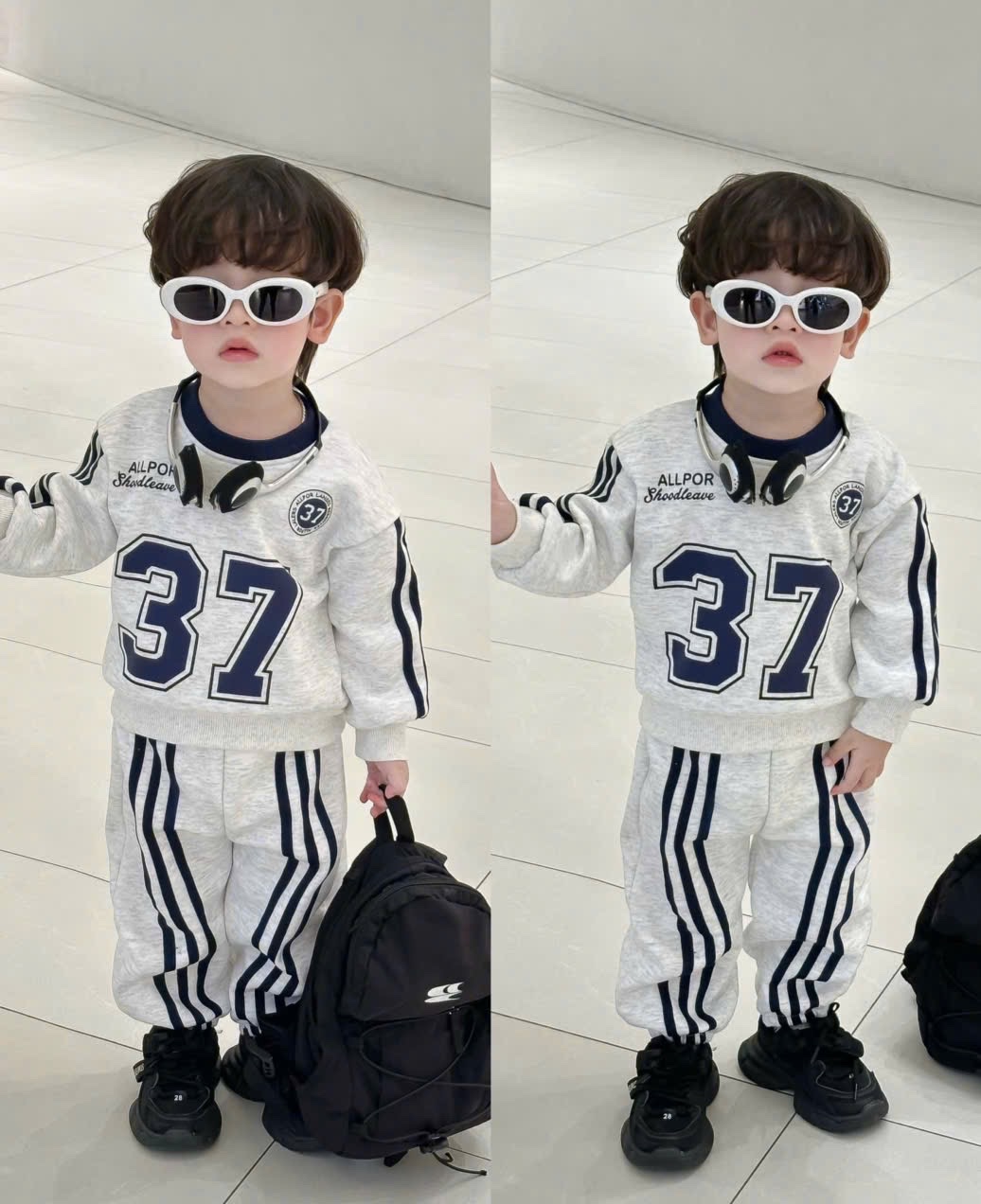 T059 - BỘ NỈ BÉ TRAI HAIDA LÓT NHUNG 37