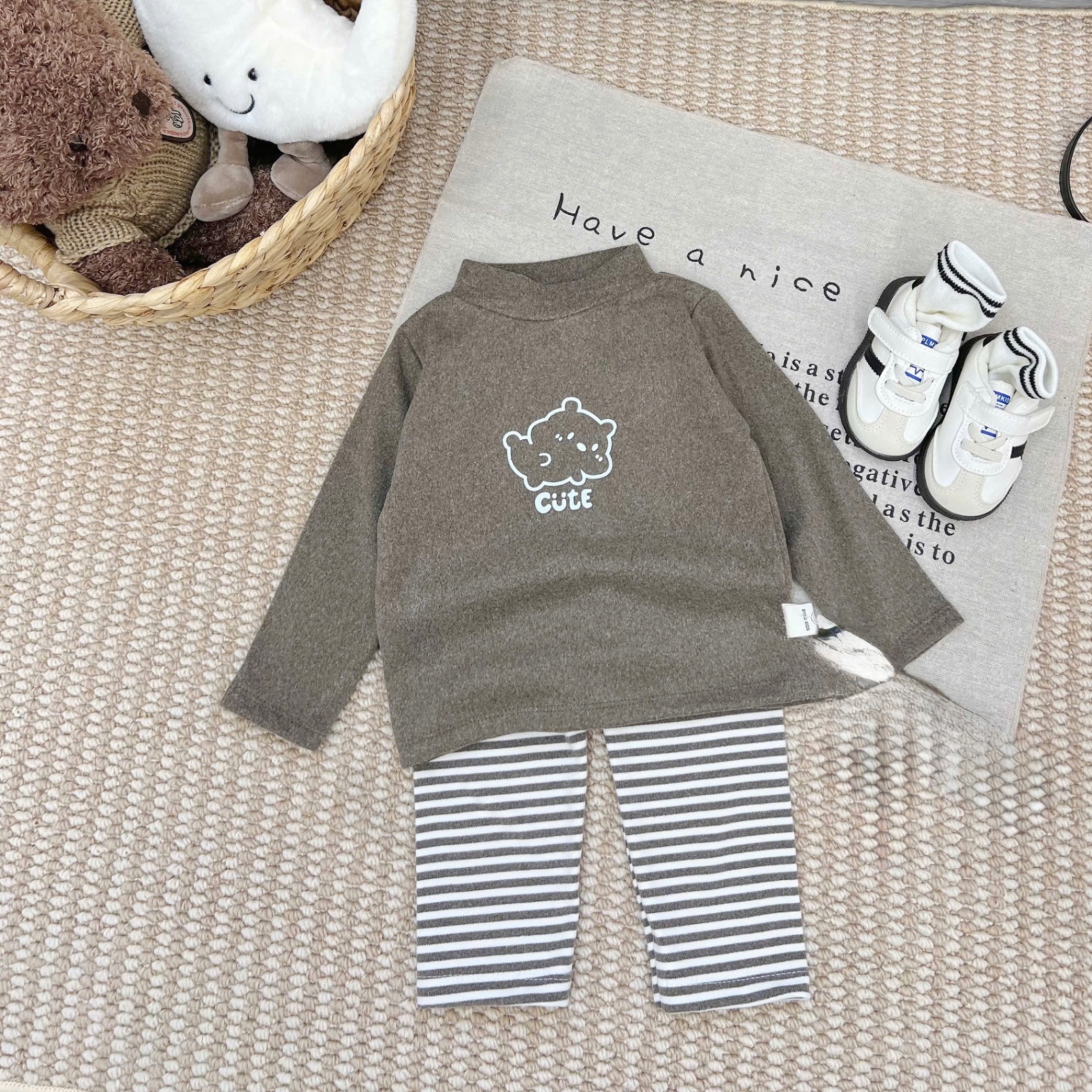 T056 - SET 2 BỘ ZIP LÔNG BÉ CHÓ CUTE BÉ TRAI GÁI