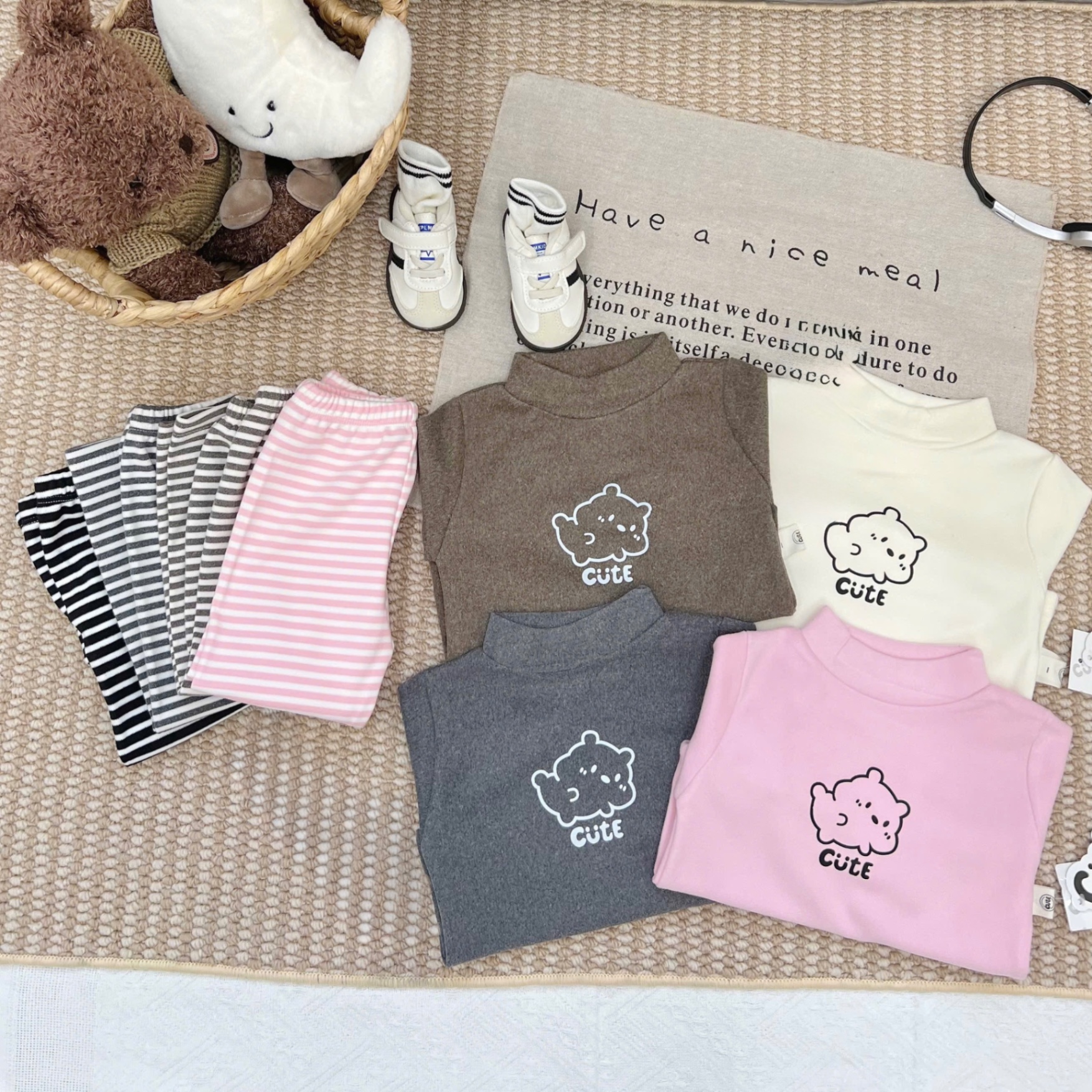 T056 - SET 2 BỘ ZIP LÔNG BÉ CHÓ CUTE BÉ TRAI GÁI