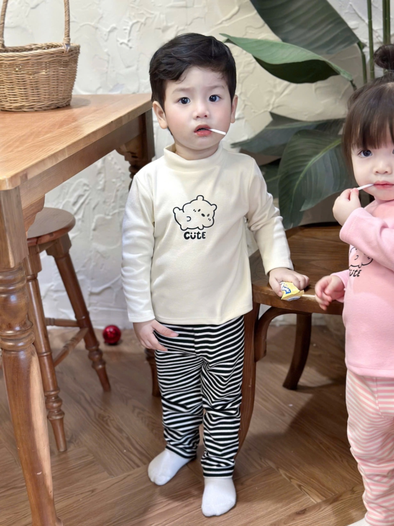 T056 - SET 2 BỘ ZIP LÔNG BÉ CHÓ CUTE BÉ TRAI GÁI