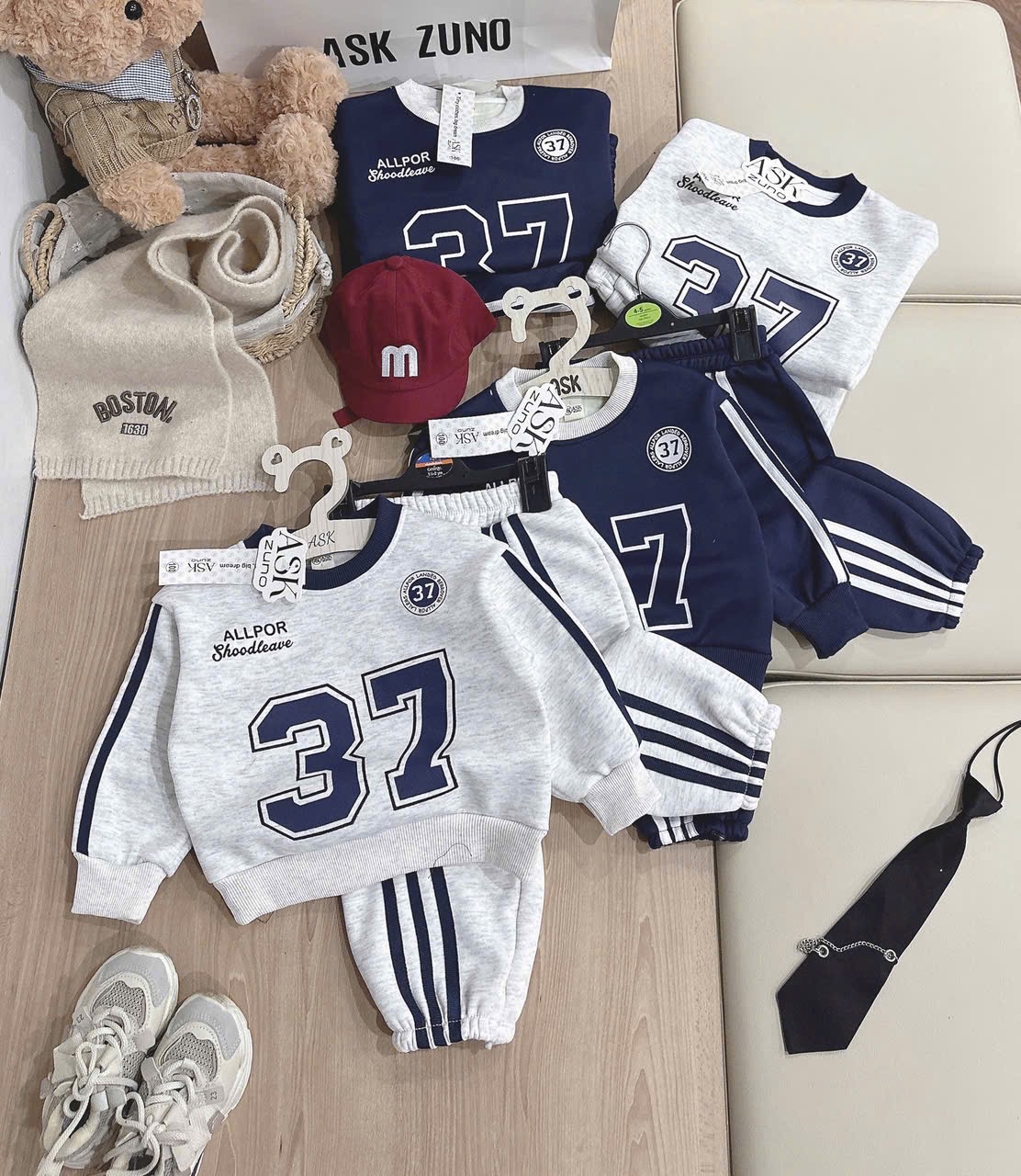 T059 - BỘ NỈ BÉ TRAI HAIDA LÓT NHUNG 37
