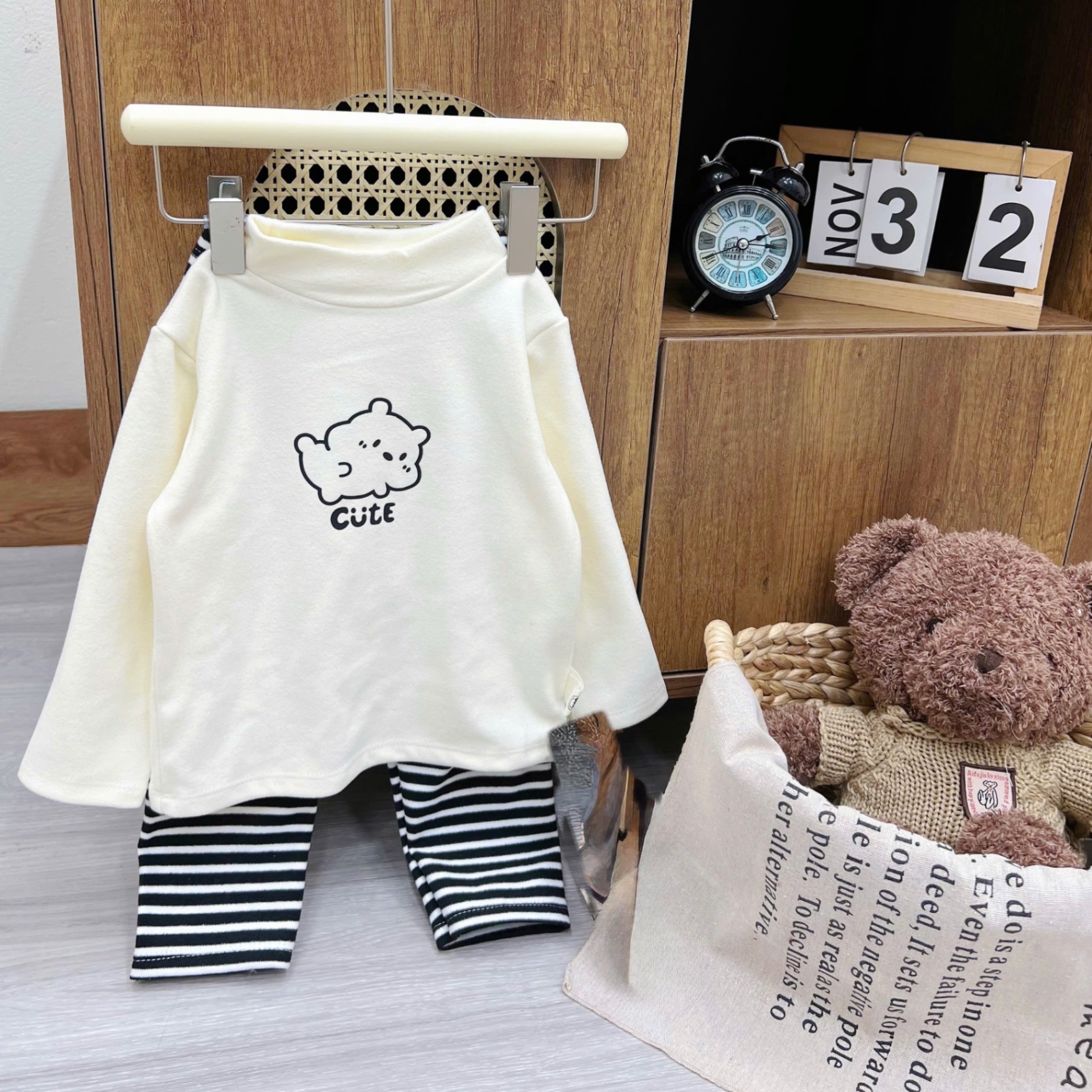 T056 - SET 2 BỘ ZIP LÔNG BÉ CHÓ CUTE BÉ TRAI GÁI