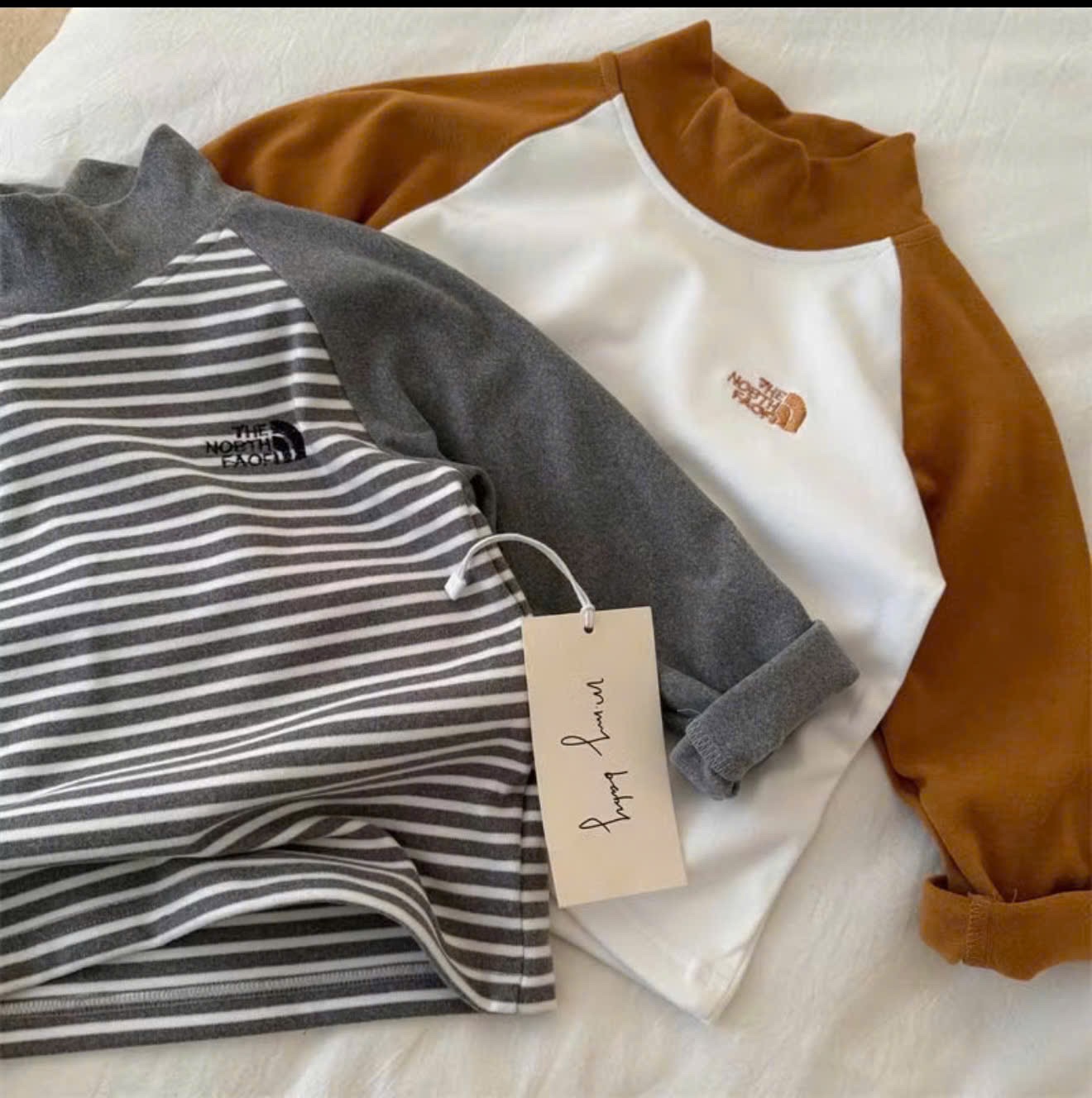 AB842 - SET 4 ÁO BÉ TRAI ZIP LÔNG CỔ CAO THE NORTH FOAF