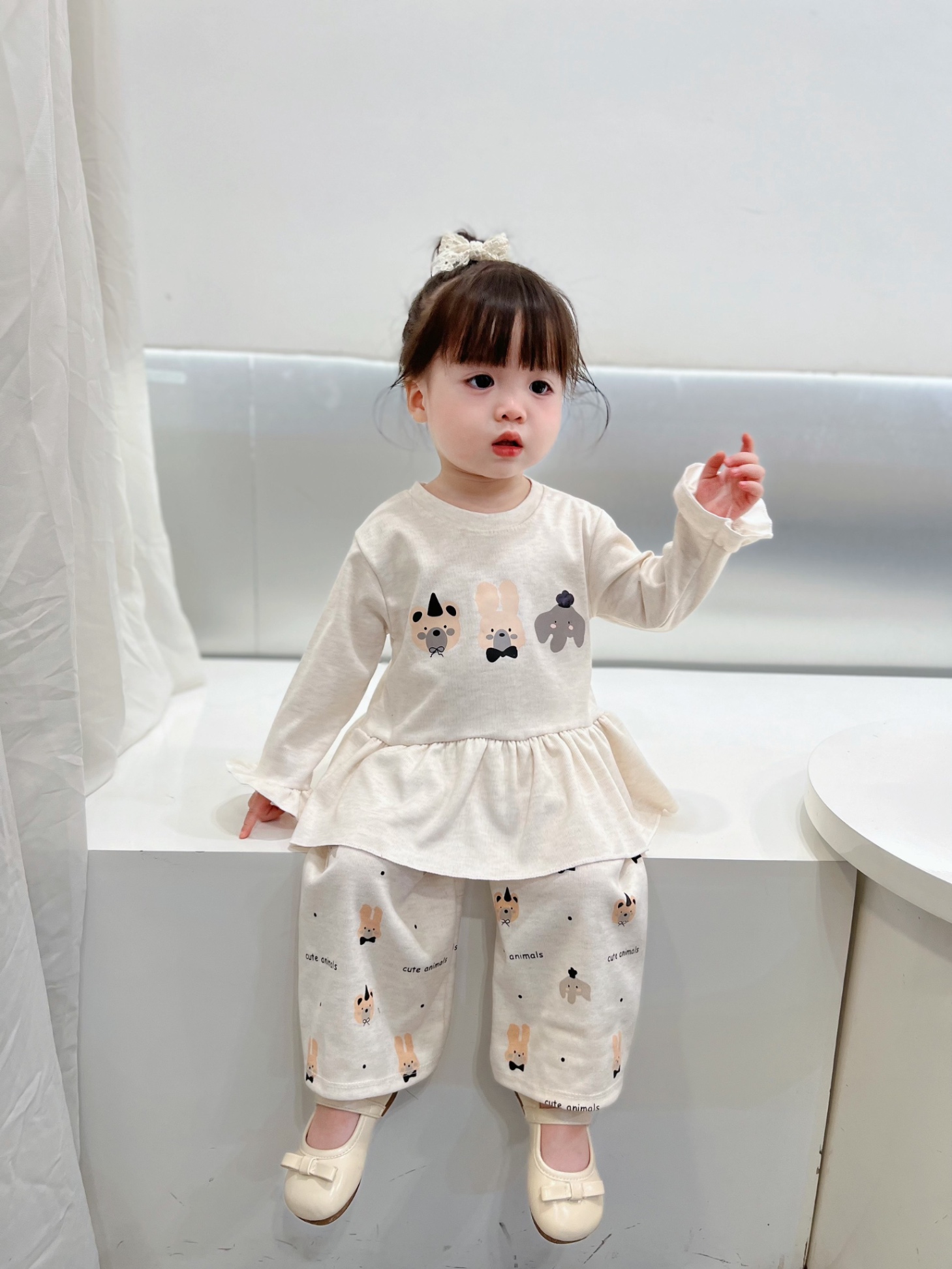 G846 - BỘ BÉ GÁI TĂM THỎ BABYDOLL THỎ VOI GẤU