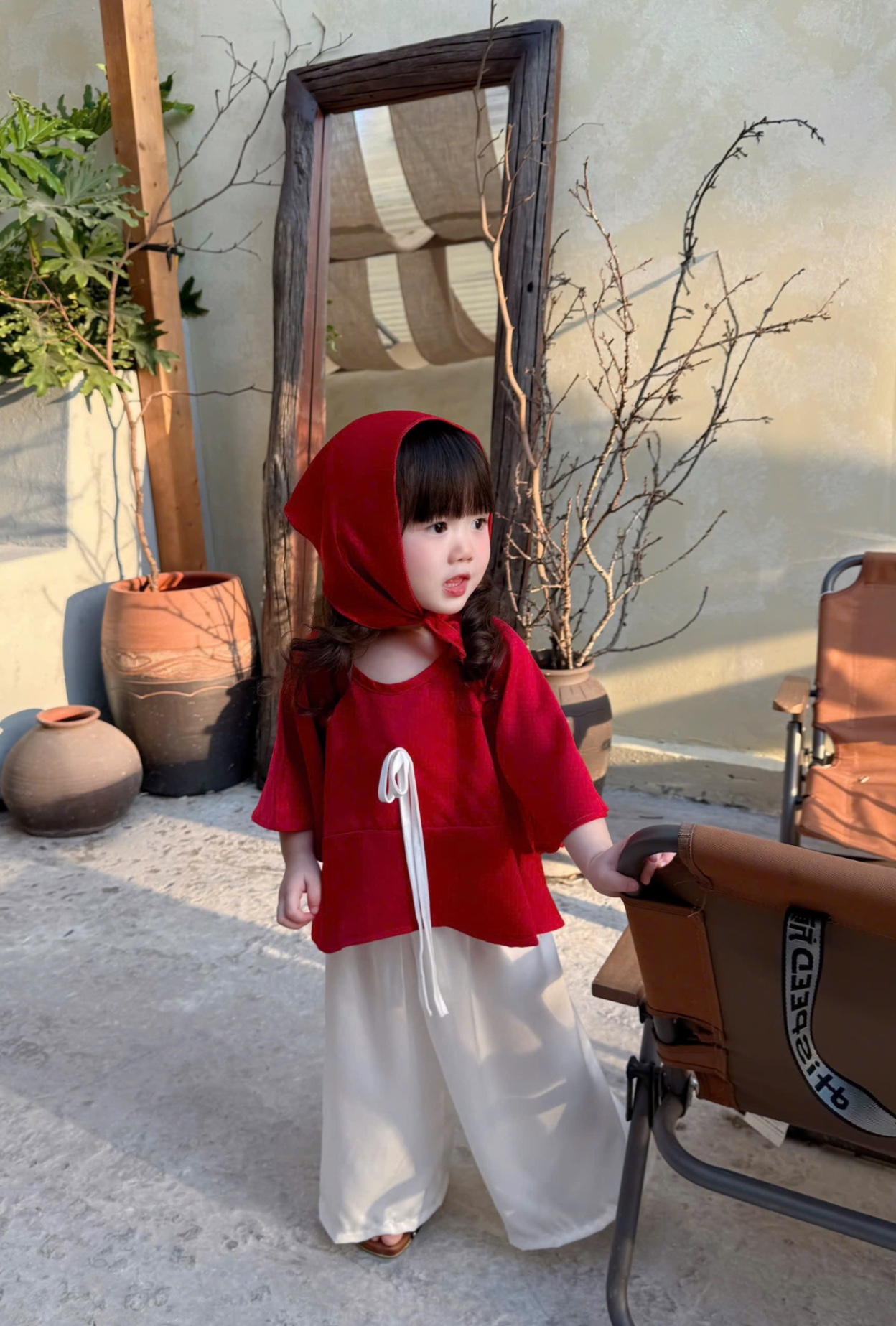 G848 - SET BÉ GÁI LỤA CÁCH TÂN ĐỎ NƠ QUẦN TRẮNG