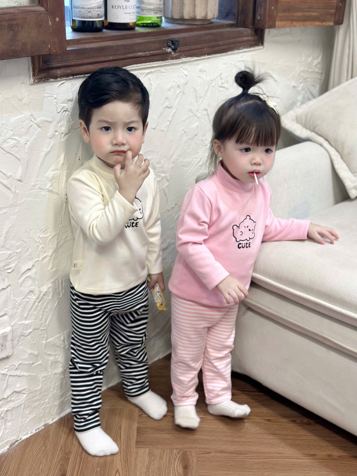 T056 - SET 2 BỘ ZIP LÔNG BÉ CHÓ CUTE BÉ TRAI GÁI