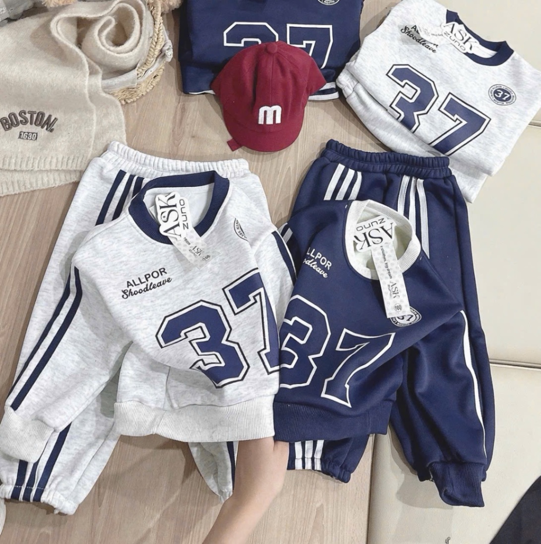 T059 - BỘ NỈ BÉ TRAI HAIDA LÓT NHUNG 37
