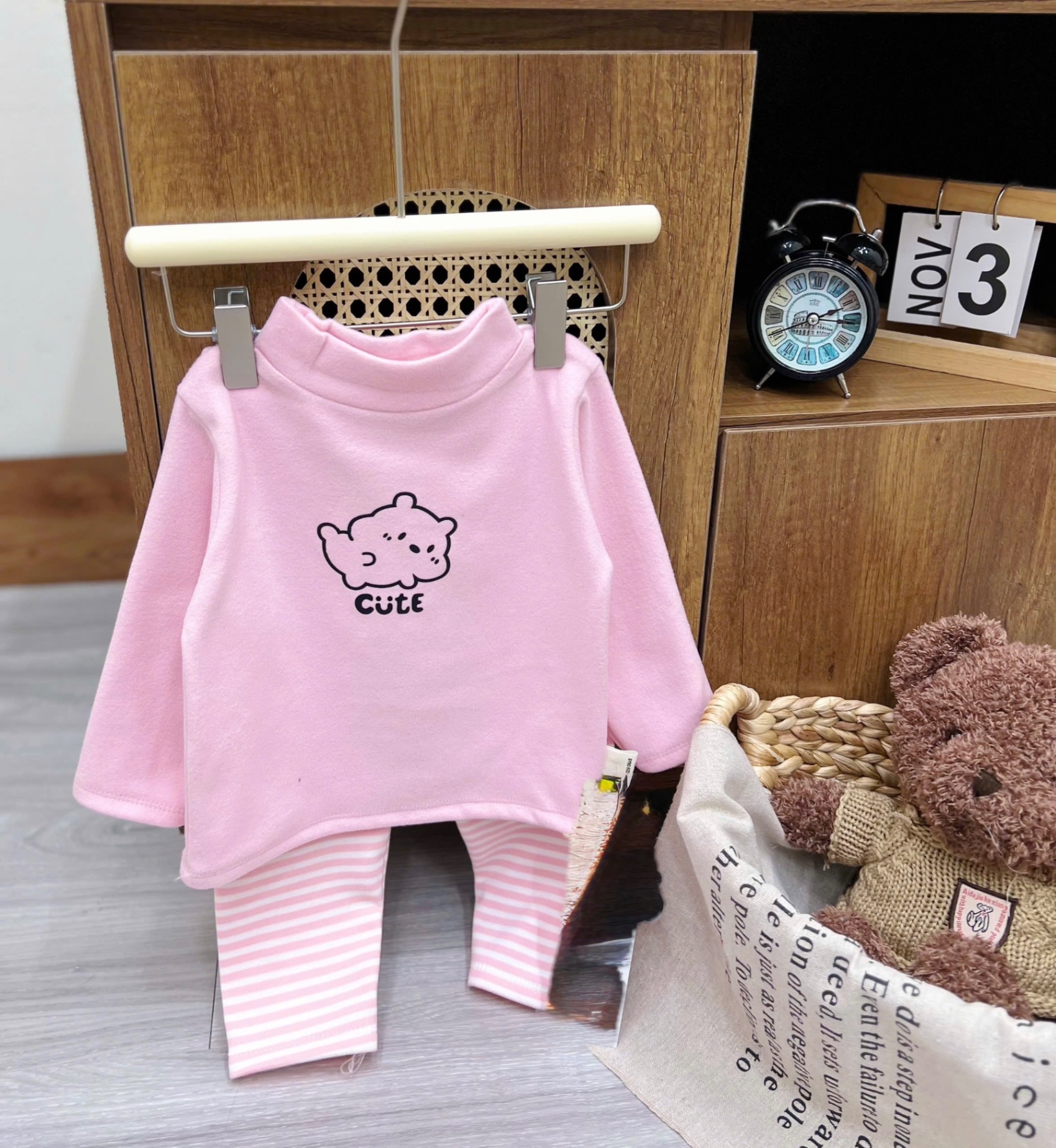 T056 - SET 2 BỘ ZIP LÔNG BÉ CHÓ CUTE BÉ TRAI GÁI