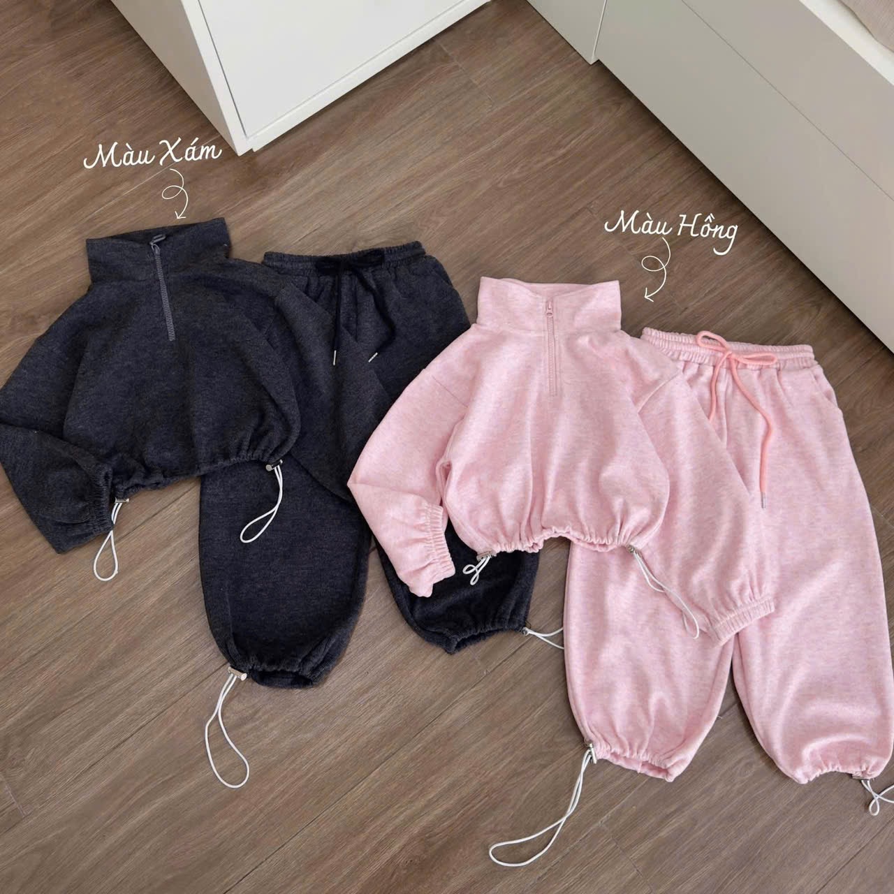 G856 - SET BỘ TĂM THỎ BÉ CỔ KHOÁ RÚT GẤU