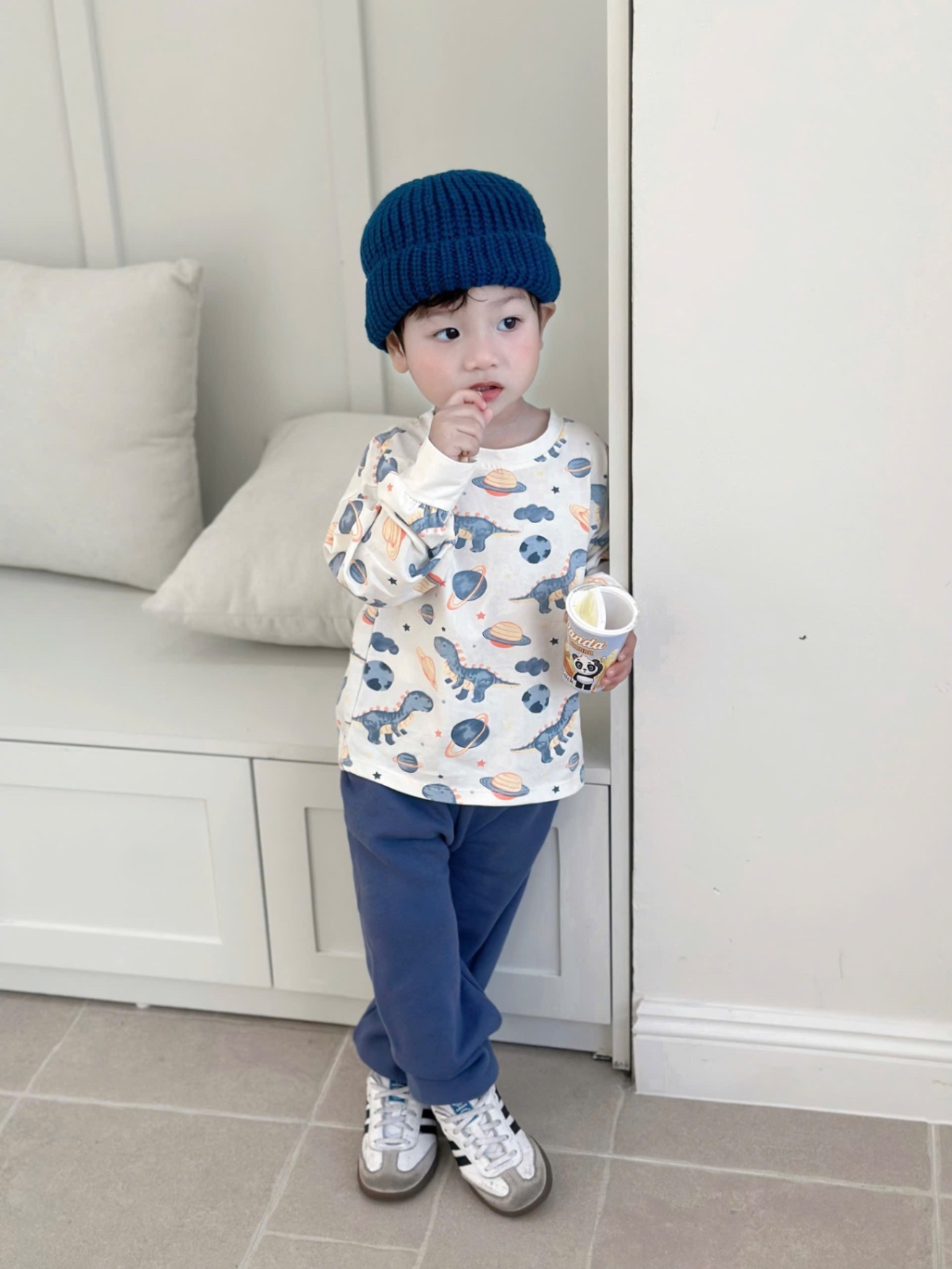 T074 - SET BÉ TRAI 3CT ÁO GILE XANH KHỦNG LONG