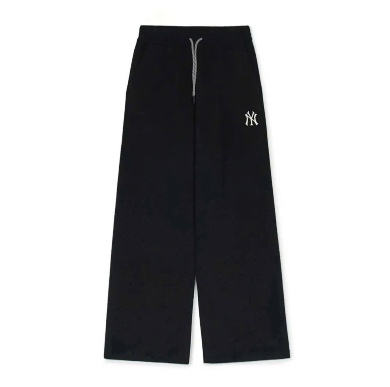 QNU654 - QUẦN SUÔNG NỈ ĐEN THÊU NY