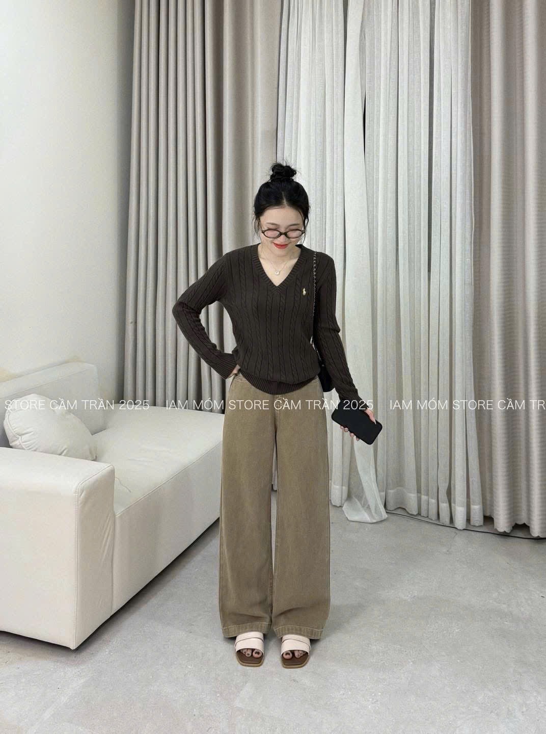 QNU655 - QUẦN JEANS SUÔNG TRƠN ỐNG ĐỨNG ĐỈA TO