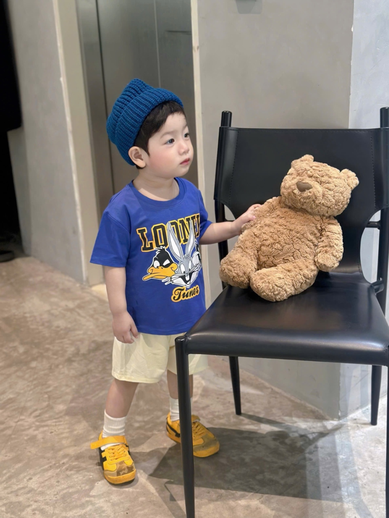 T084 - SET 2 BỘ ĐÙI BÉ TRAI THỎ LOONEY Tunes xanh trắng
