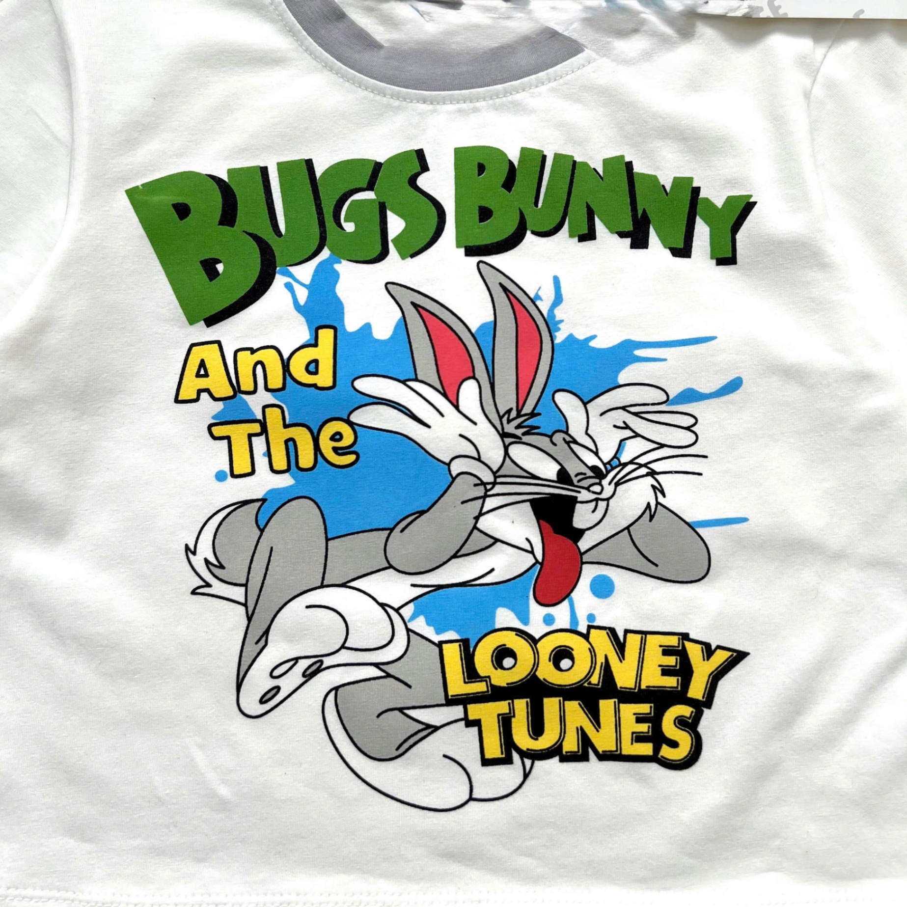 T084 - SET 2 BỘ ĐÙI BÉ TRAI THỎ LOONEY Tunes xanh trắng