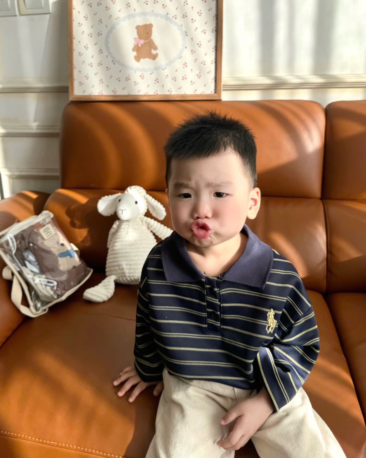 AB849 - SET 2 ÁO POLO BÉ TRAI KẺ NGANG KỊ SĨ than đỏ