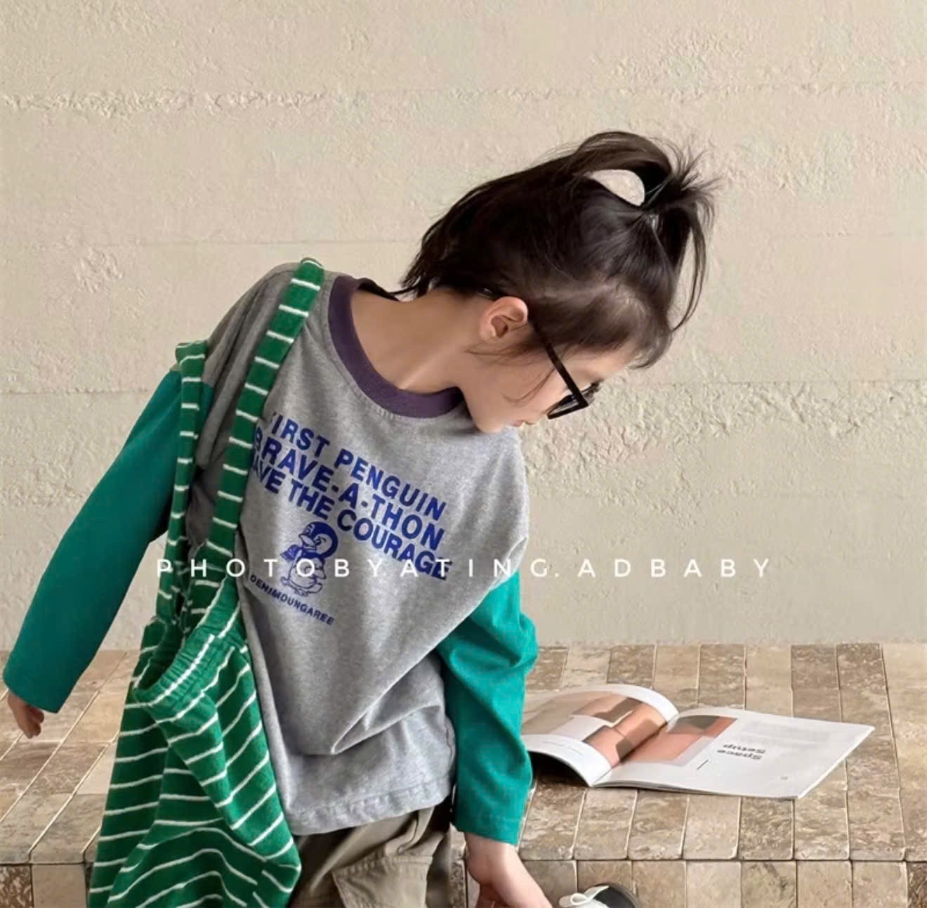 AB850 - SET 3 ÁO BÉ GÁI THUN PHỐI TAY WORRY