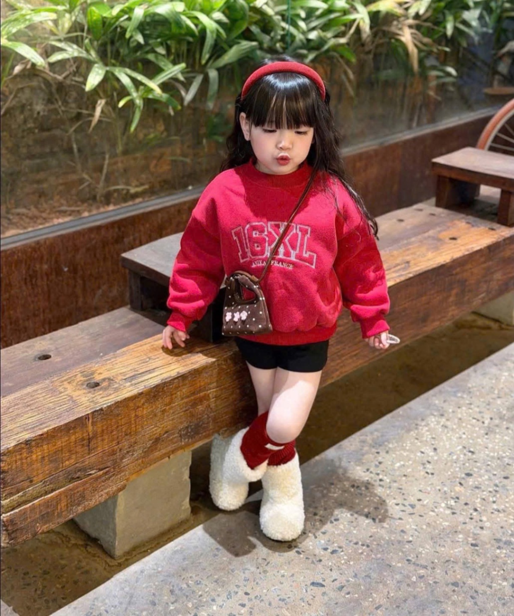 AB854 - ÁO BÉ NỈ COTTON ĐỎ SỐ 16XL